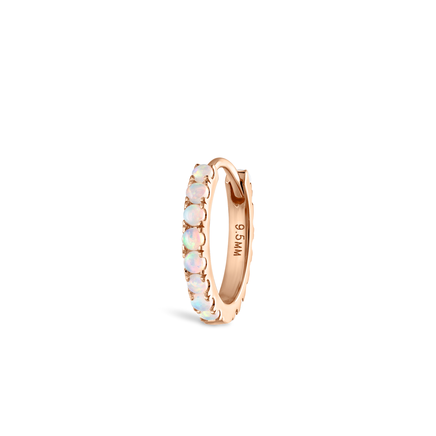 Opal Eternity Hoop Earring