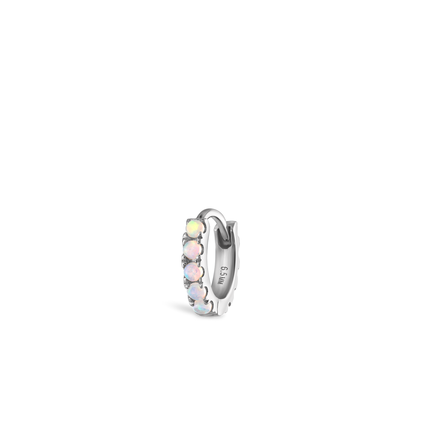 Opal Eternity Hoop Earring