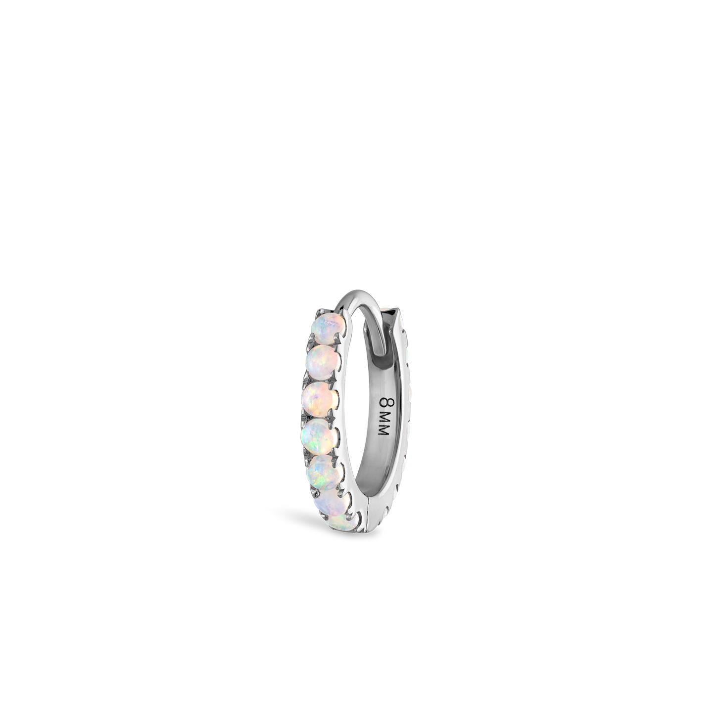 Opal Eternity Hoop Earring