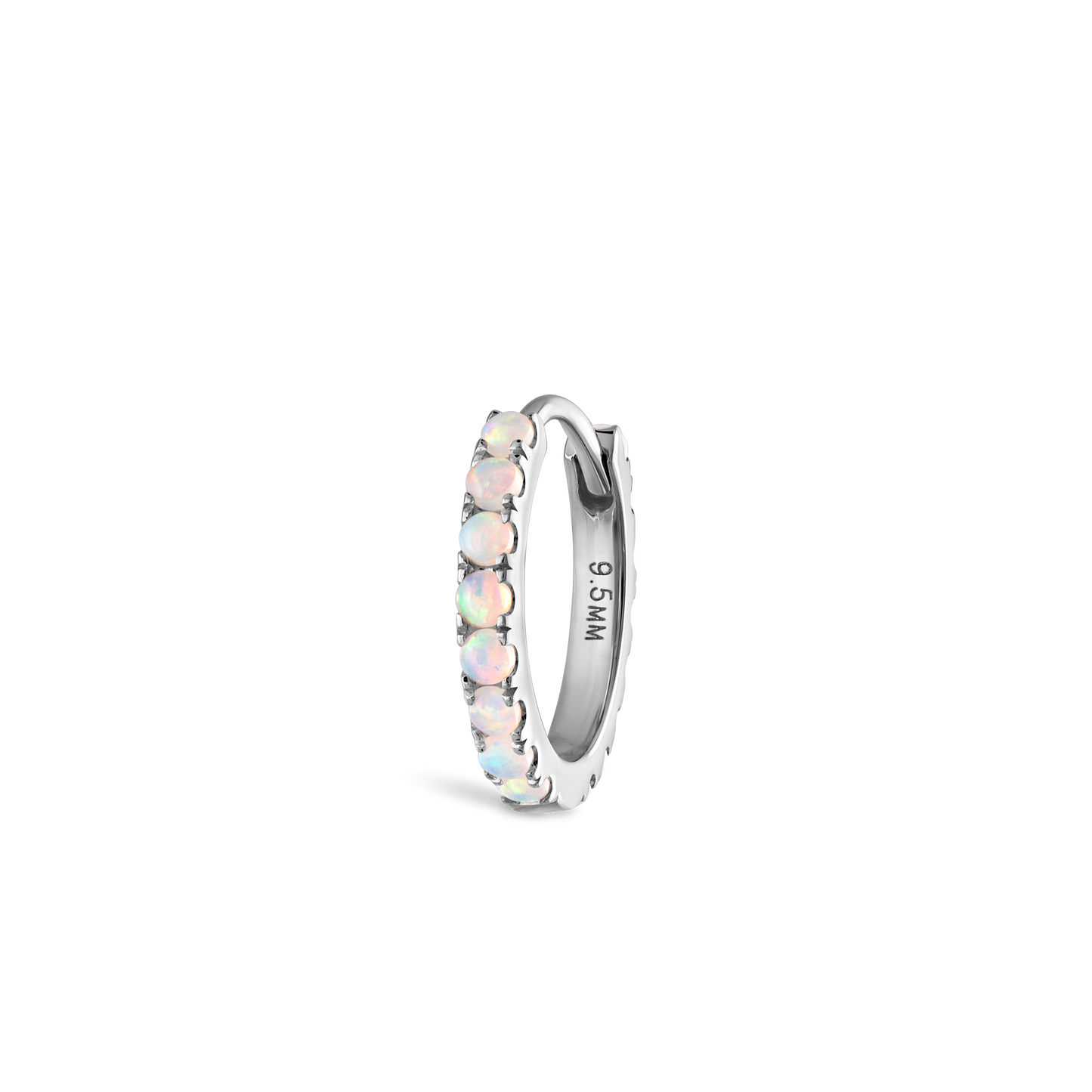 Opal Eternity Hoop Earring