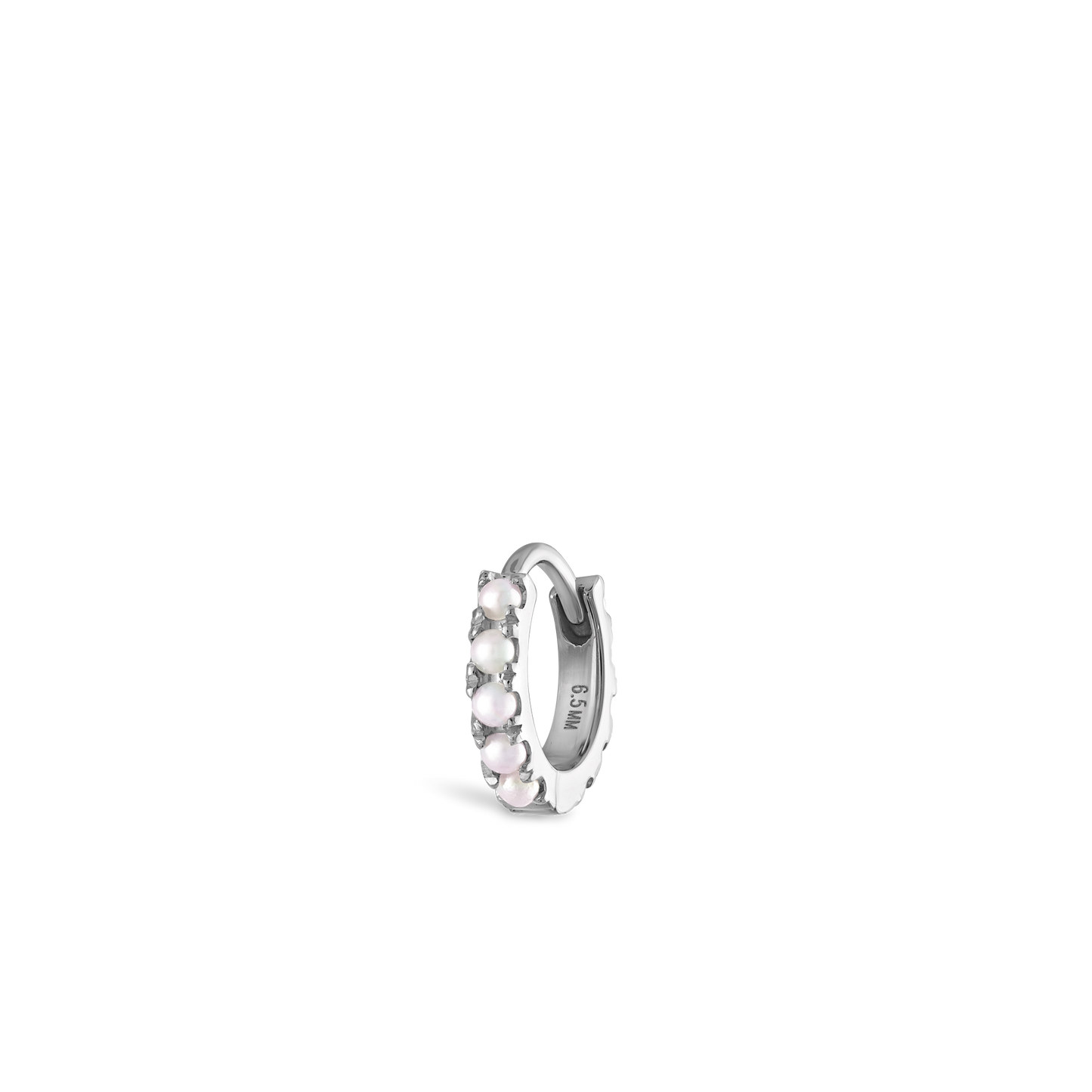 Pearl Eternity Hoop Earring