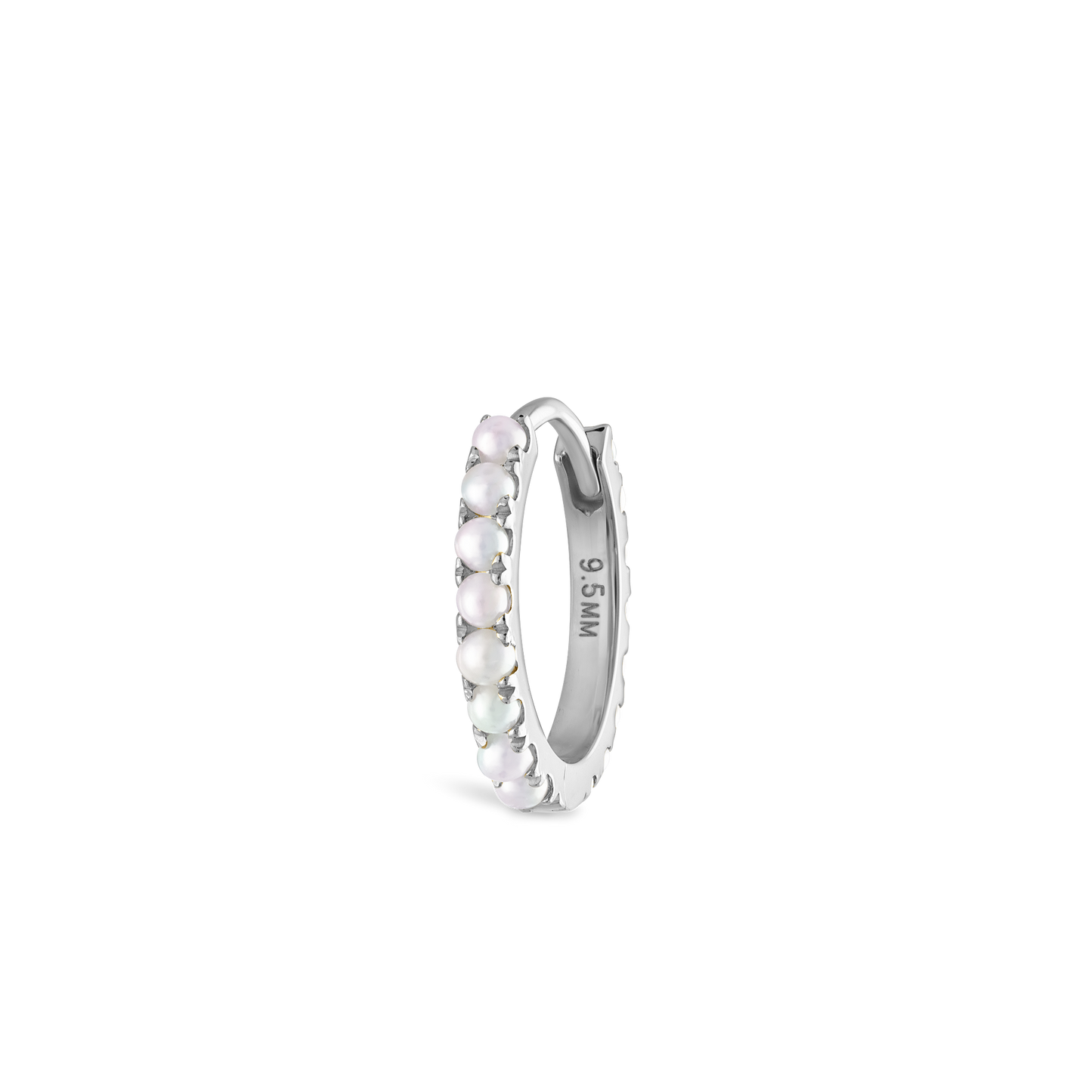 Pearl Eternity Hoop Earring