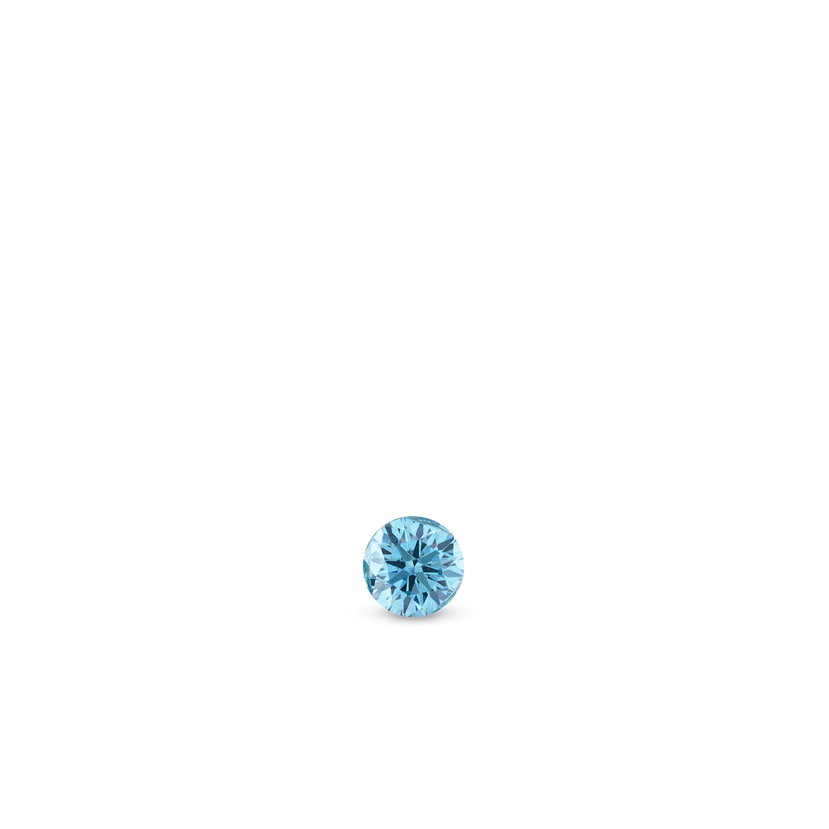 Invisible Set Light Blue Diamond Threaded Stud Earring