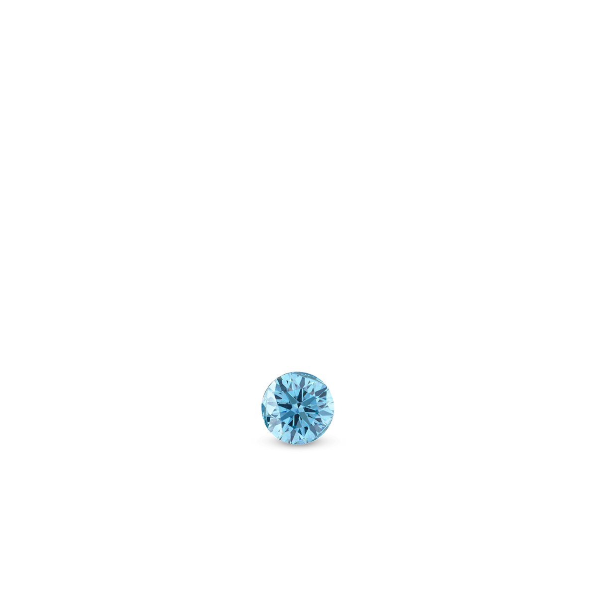 Invisible Set Light Blue Diamond Threaded Stud Earring