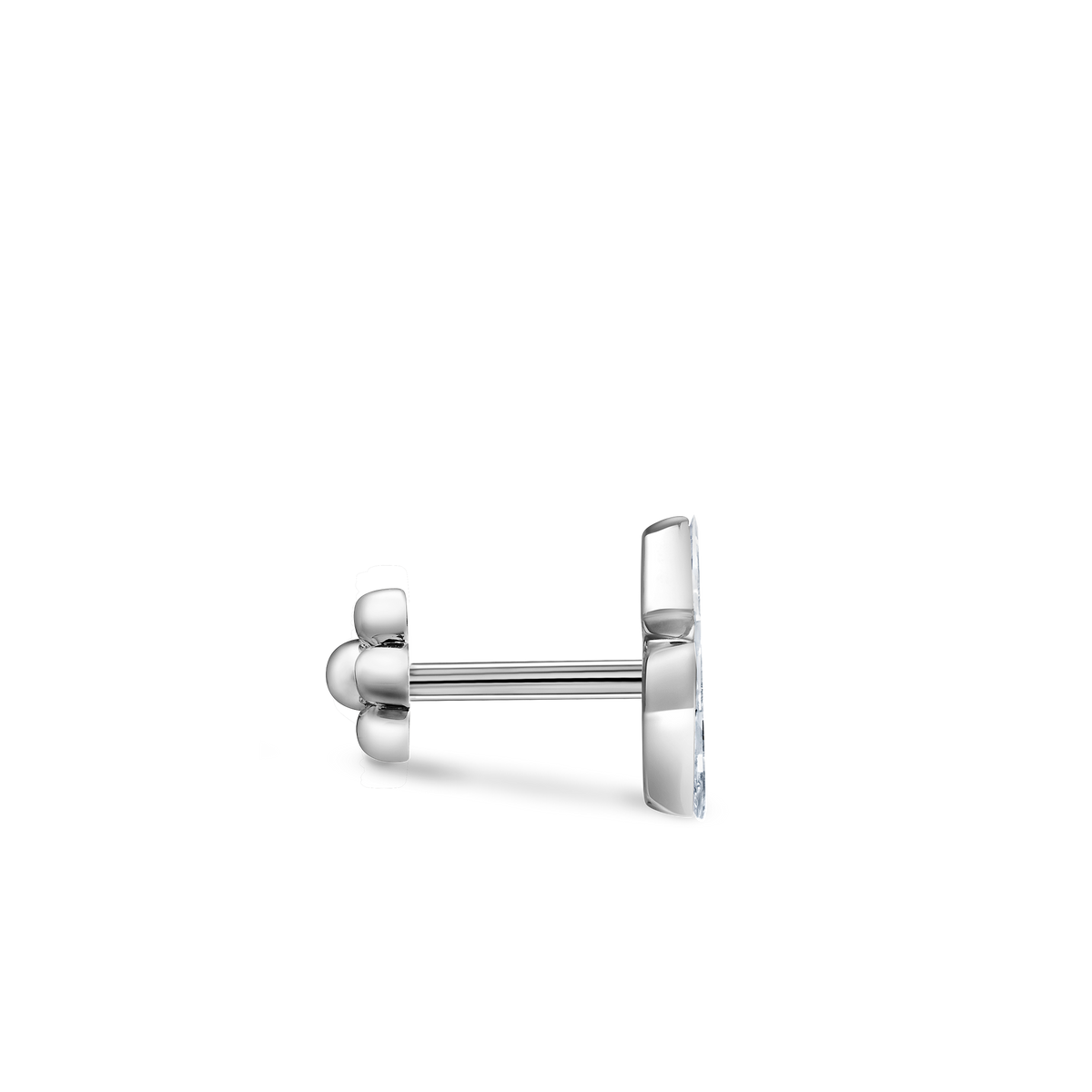Invisible Set Diamond Star Threaded Stud Earring