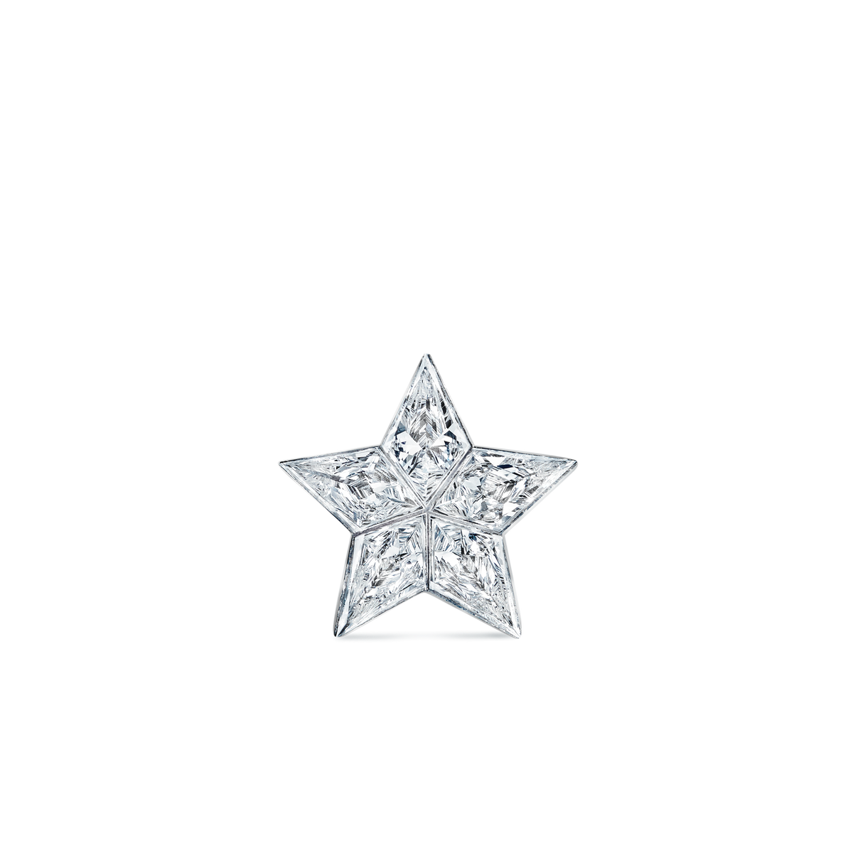 Invisible Set Diamond Star Threaded Stud Earring