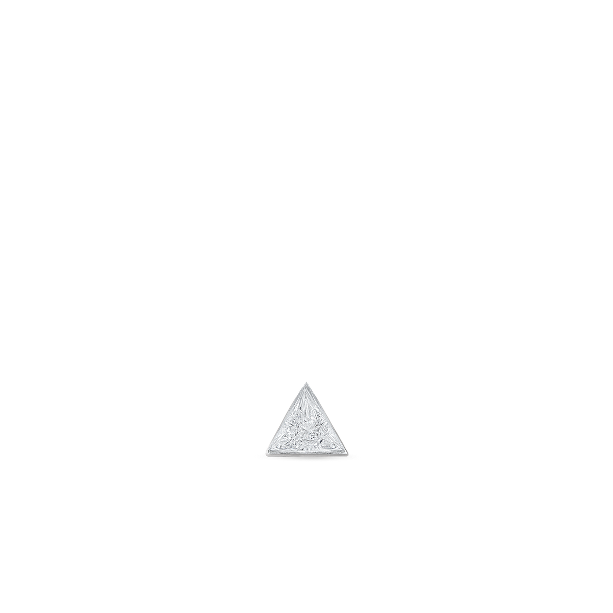 Invisible Set Triangle Diamond Threaded Stud Earring