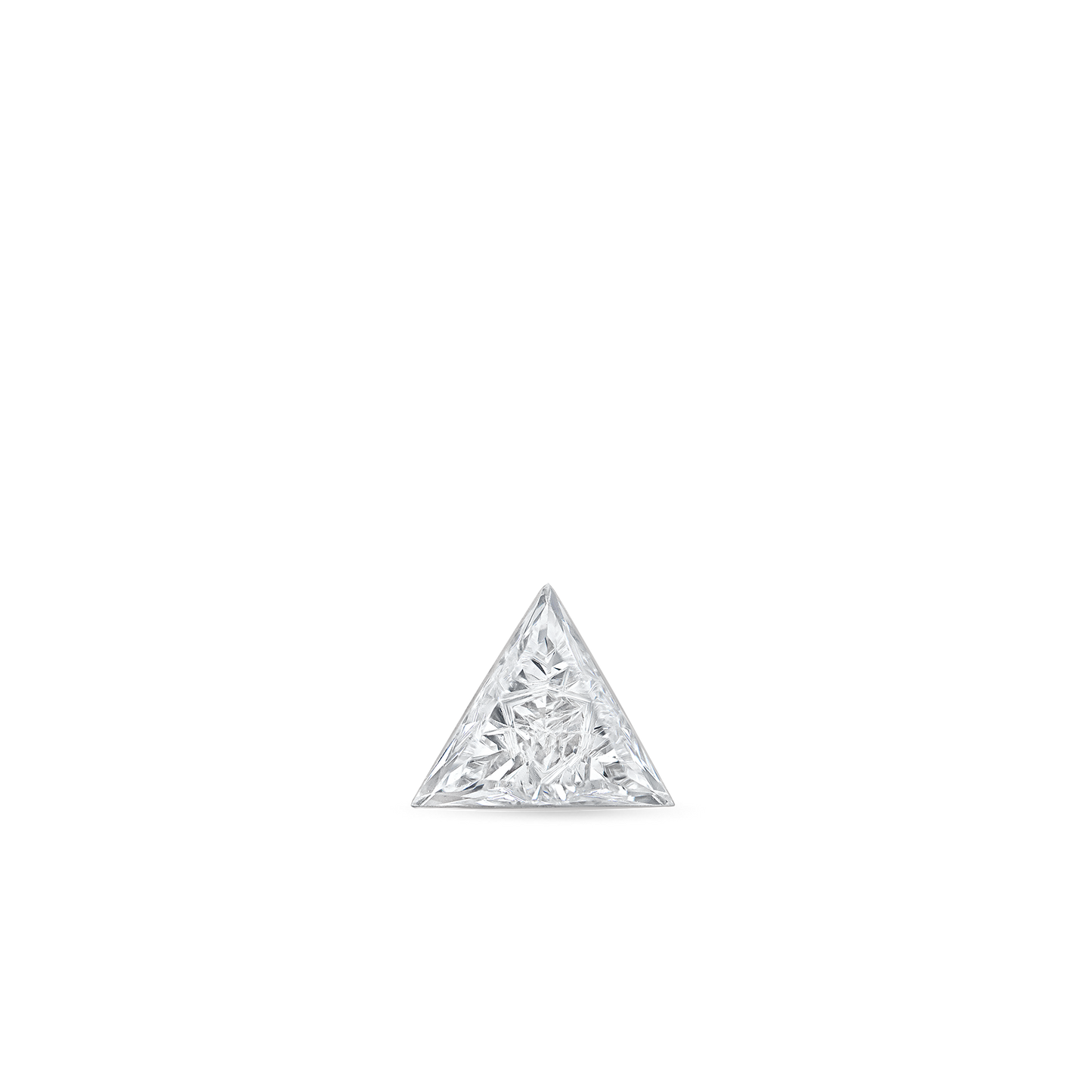 Invisible Set Triangle Diamond Threaded Stud Earring
