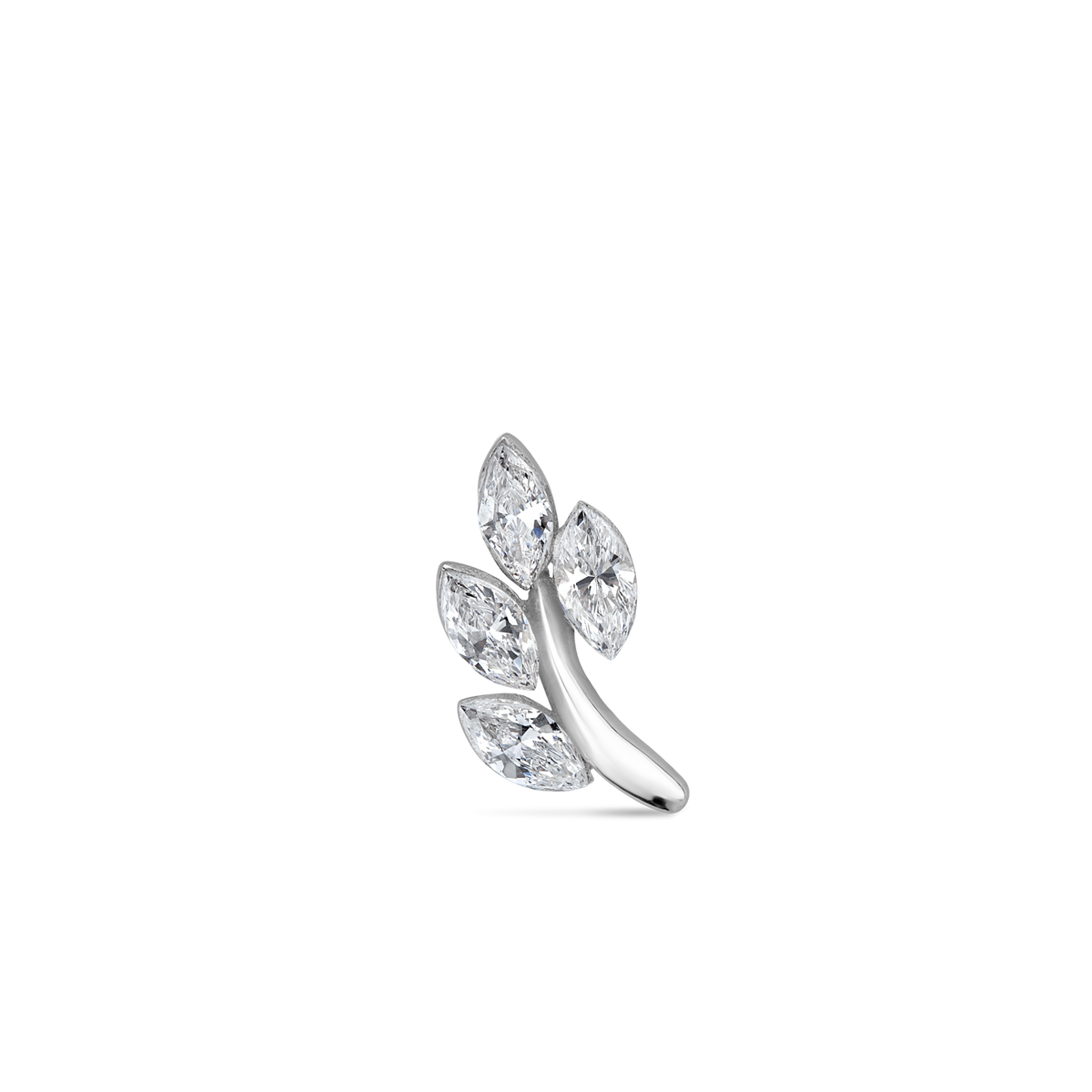 Diamond Vine Threaded Stud Earring