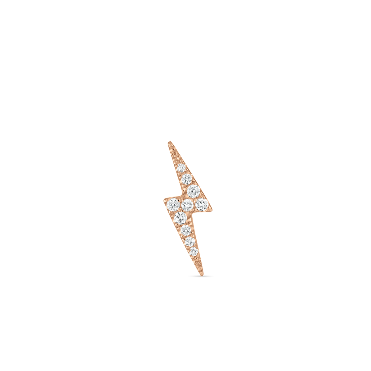 Diamond Lightning Bolt Threaded Stud Earring