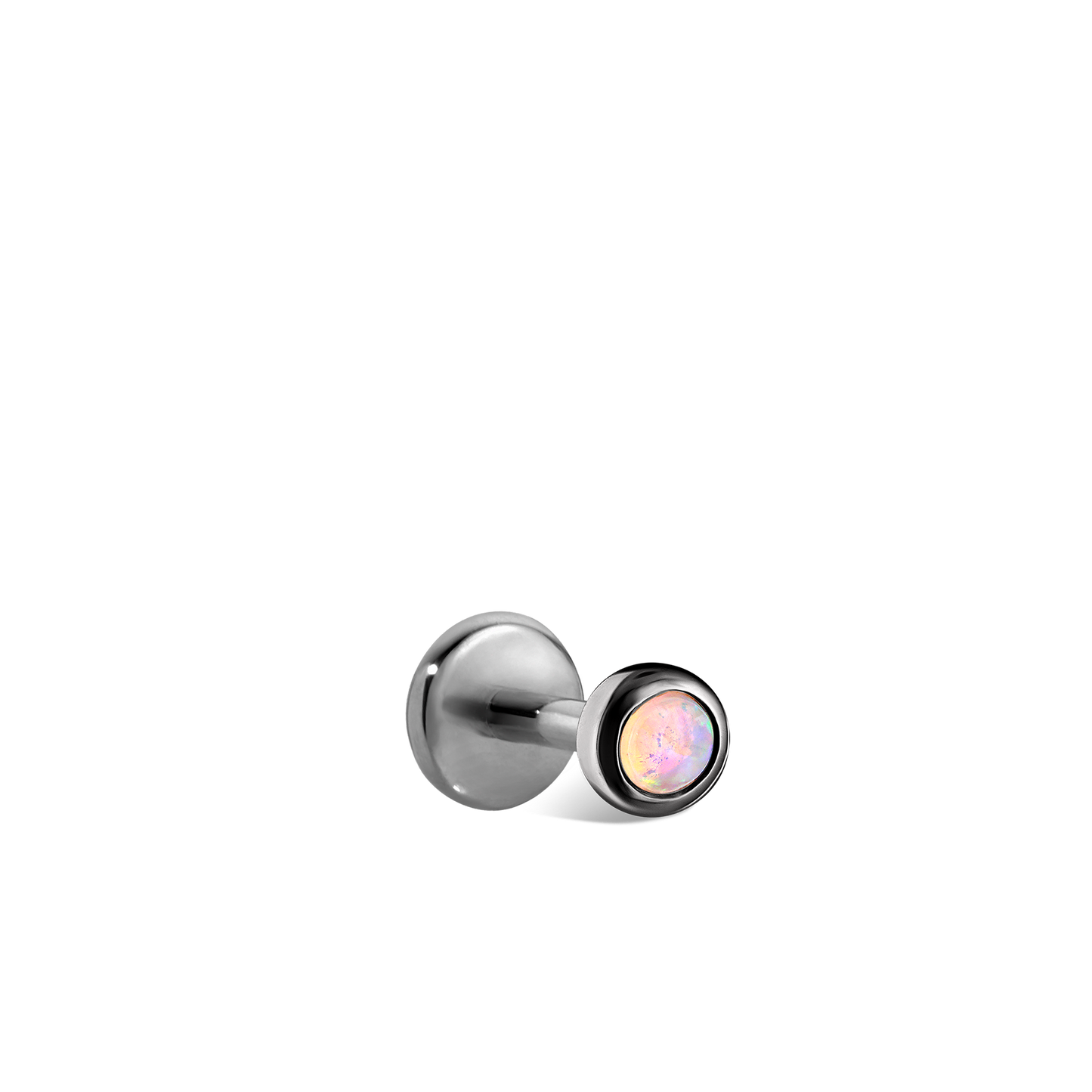 Opal Threaded Stud Earring With Titanium Backing