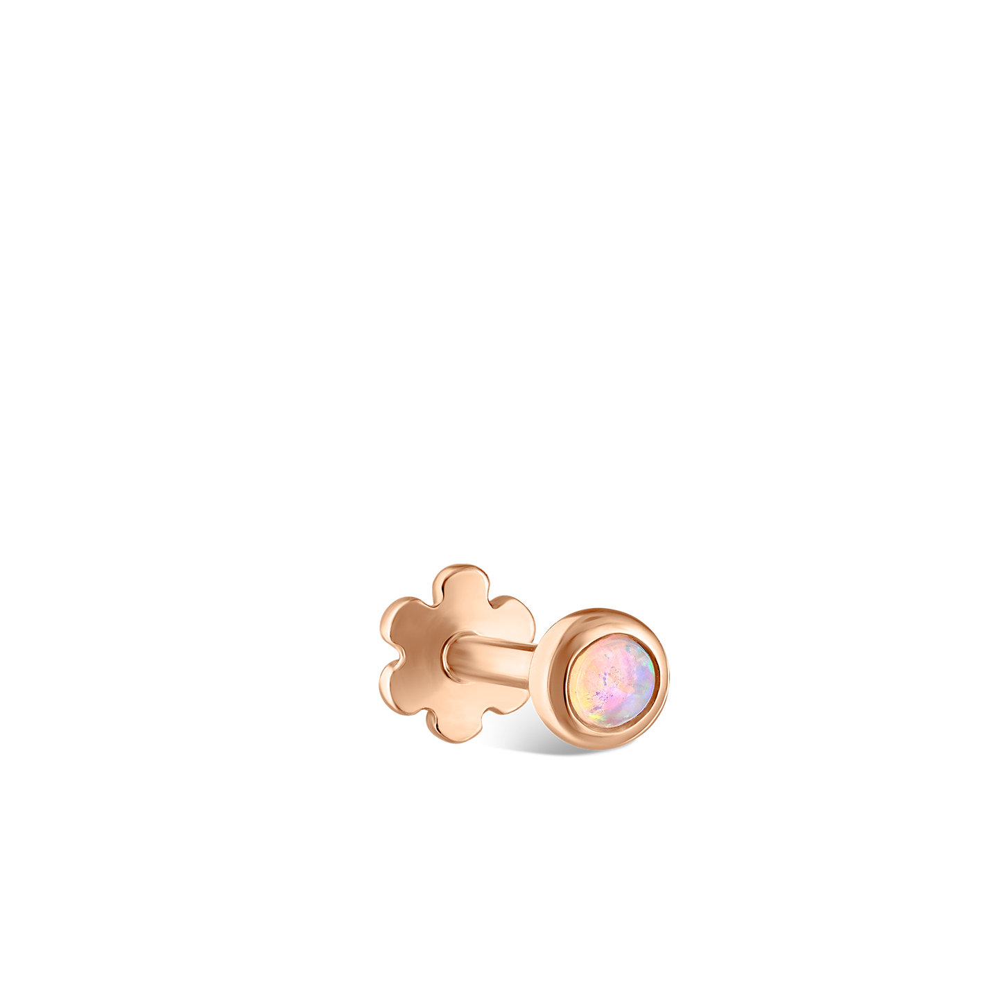 Opal Threaded Stud Earring