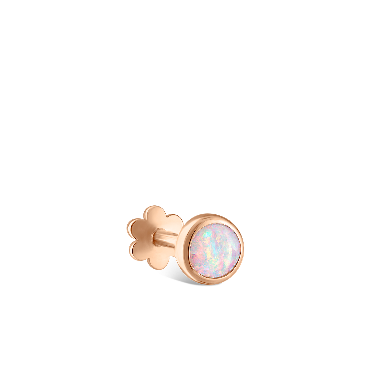 Opal Threaded Stud Earring