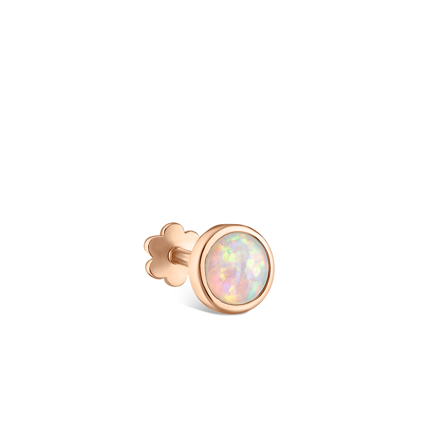Opal Threaded Stud Earring
