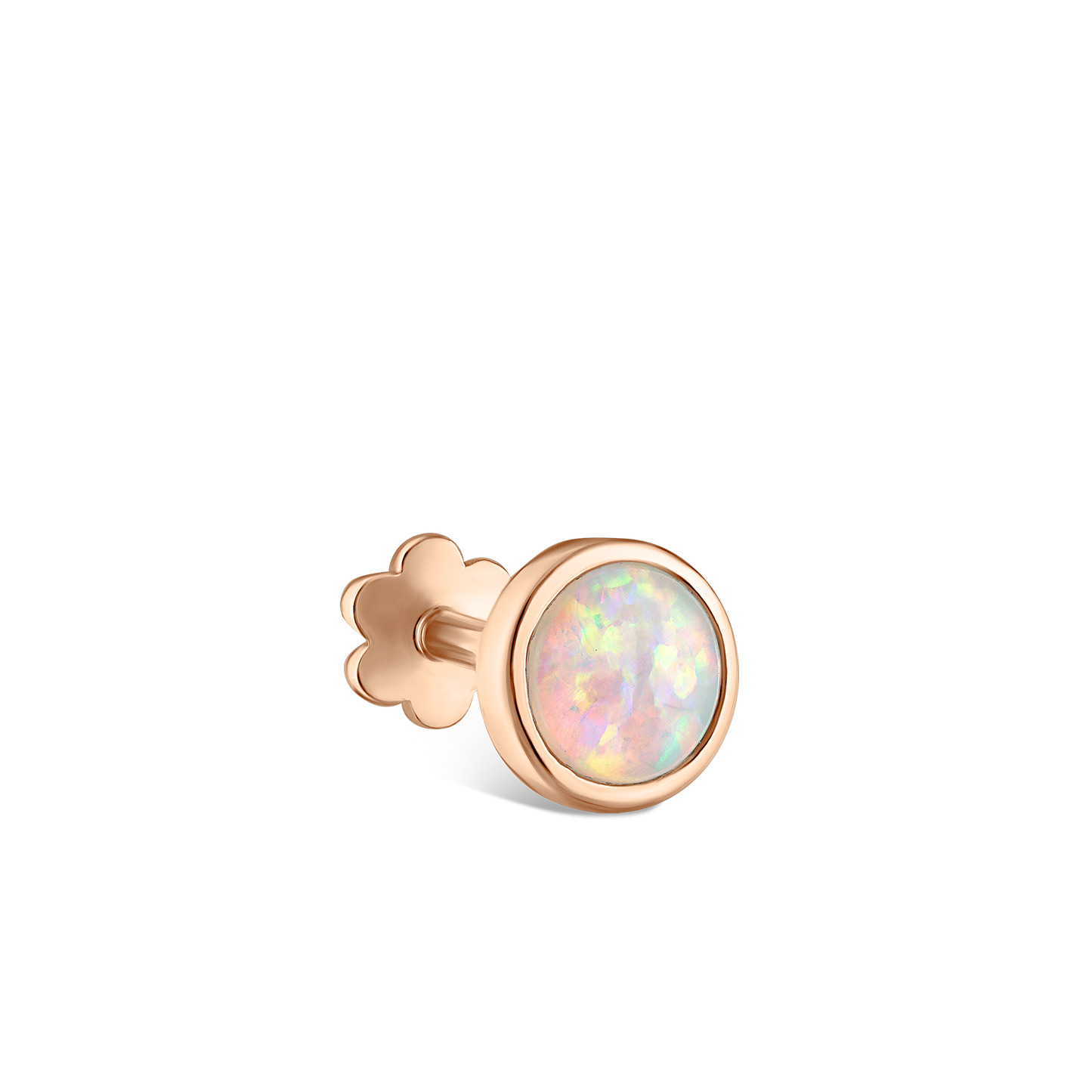 Opal Threaded Stud Earring