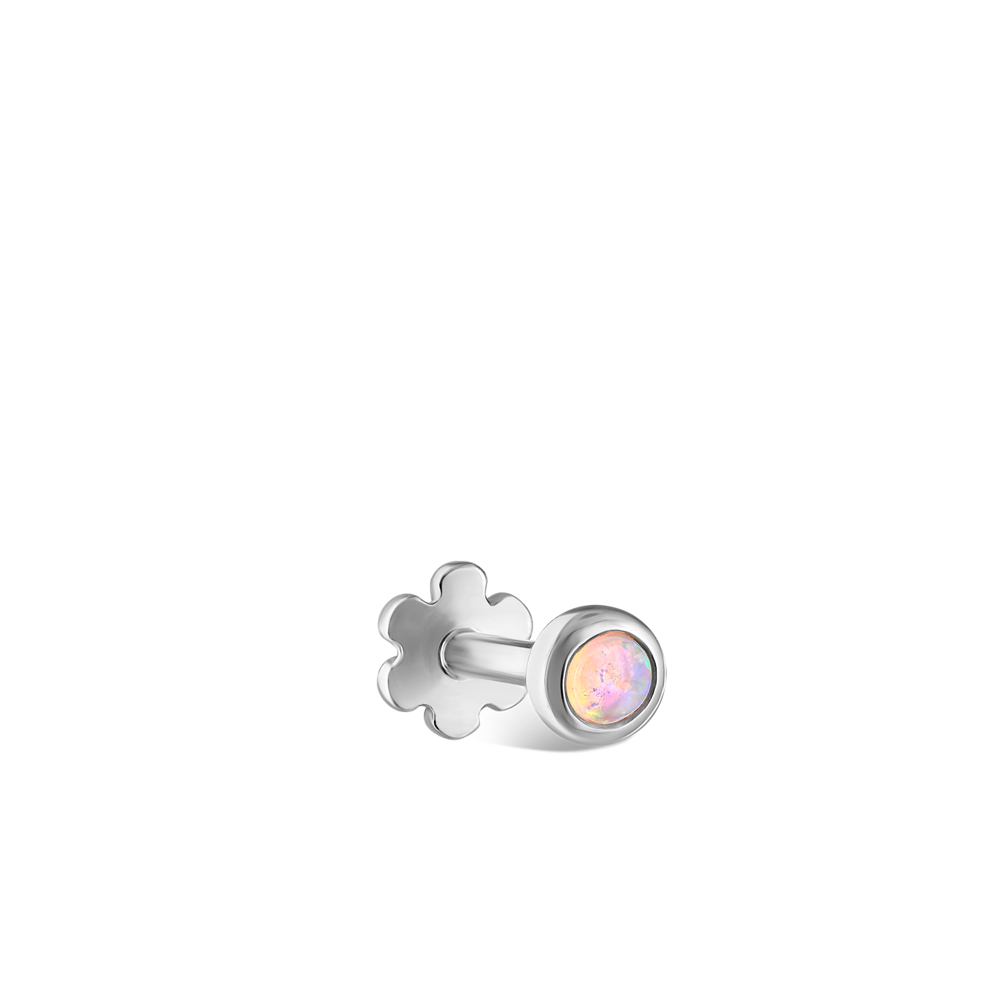 Opal Threaded Stud Earring