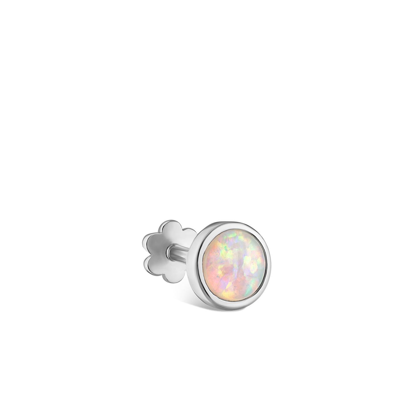 Opal Threaded Stud Earring