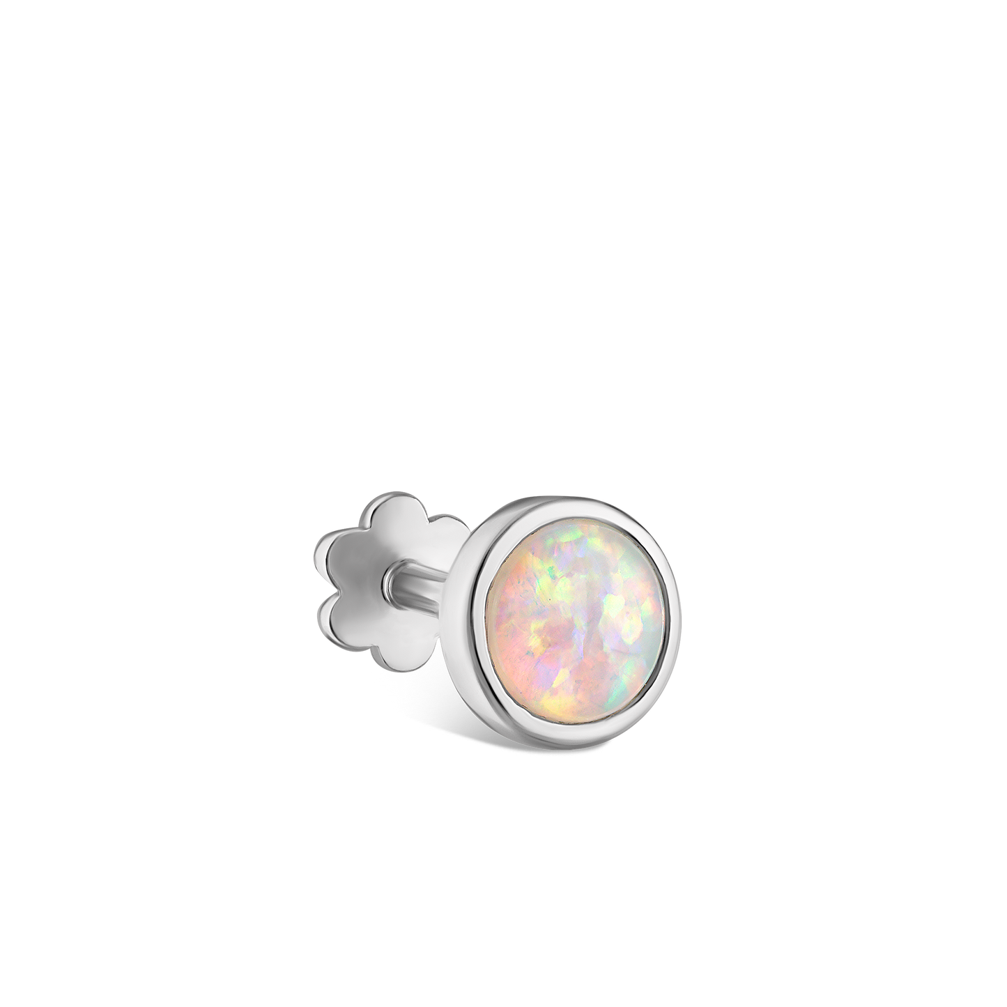 Opal Threaded Stud Earring