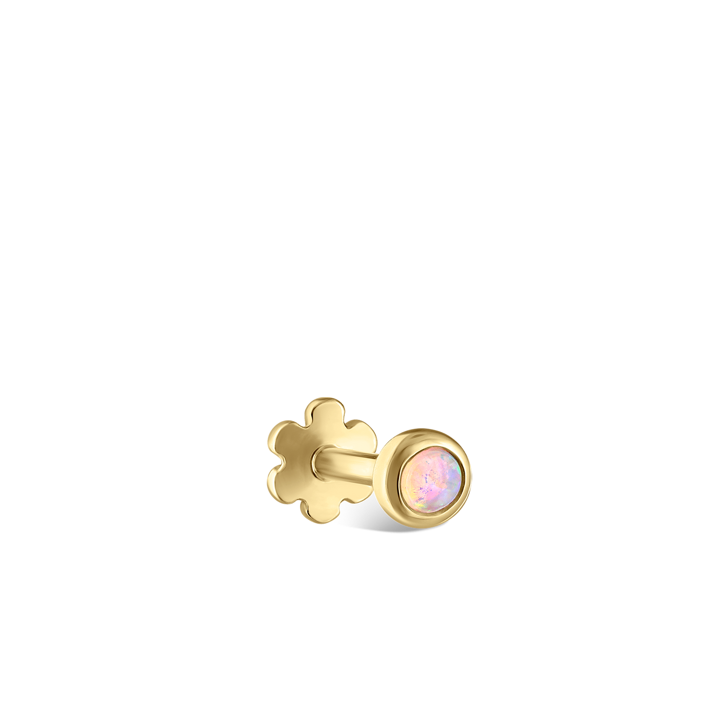 Opal Threaded Stud Earring