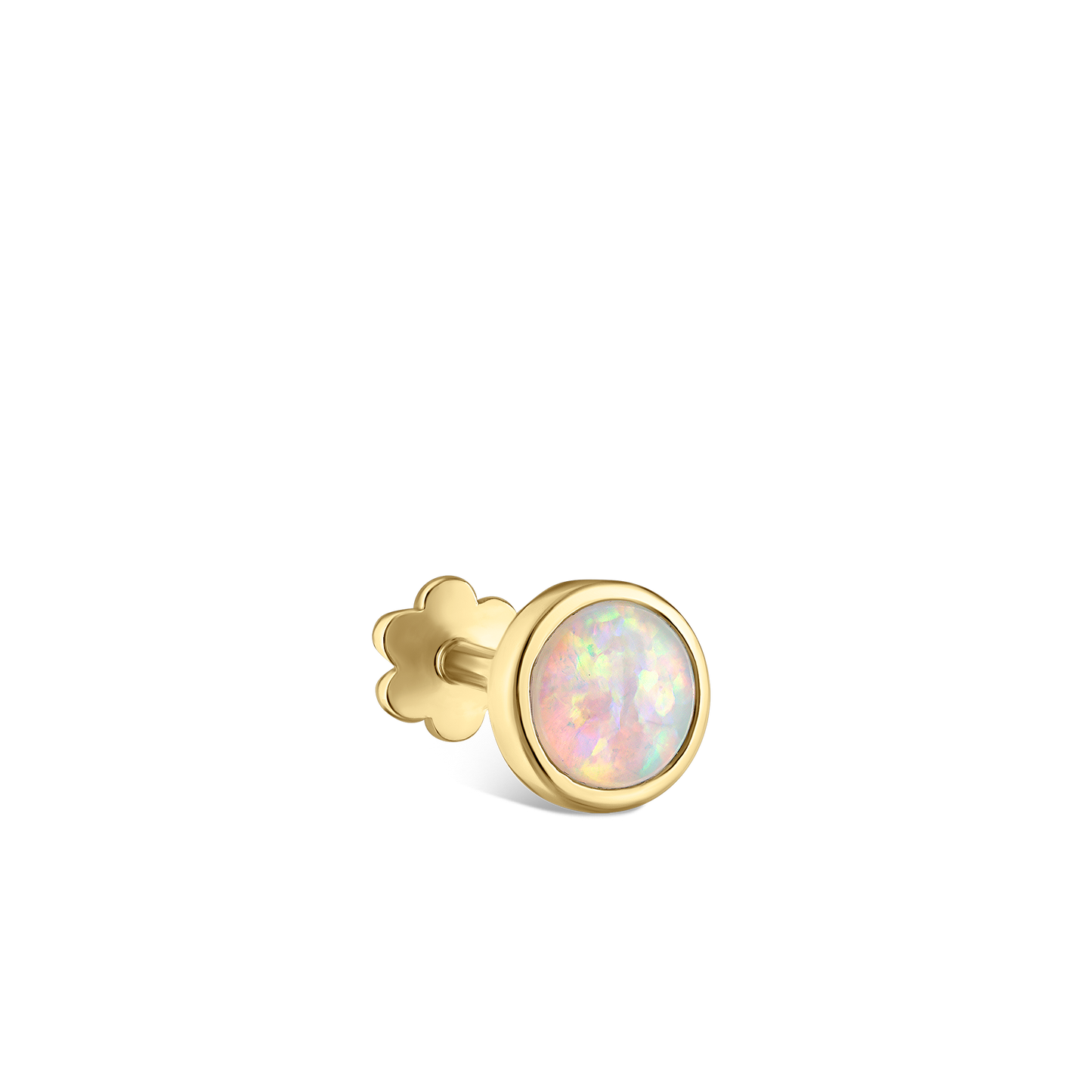 Opal Threaded Stud Earring