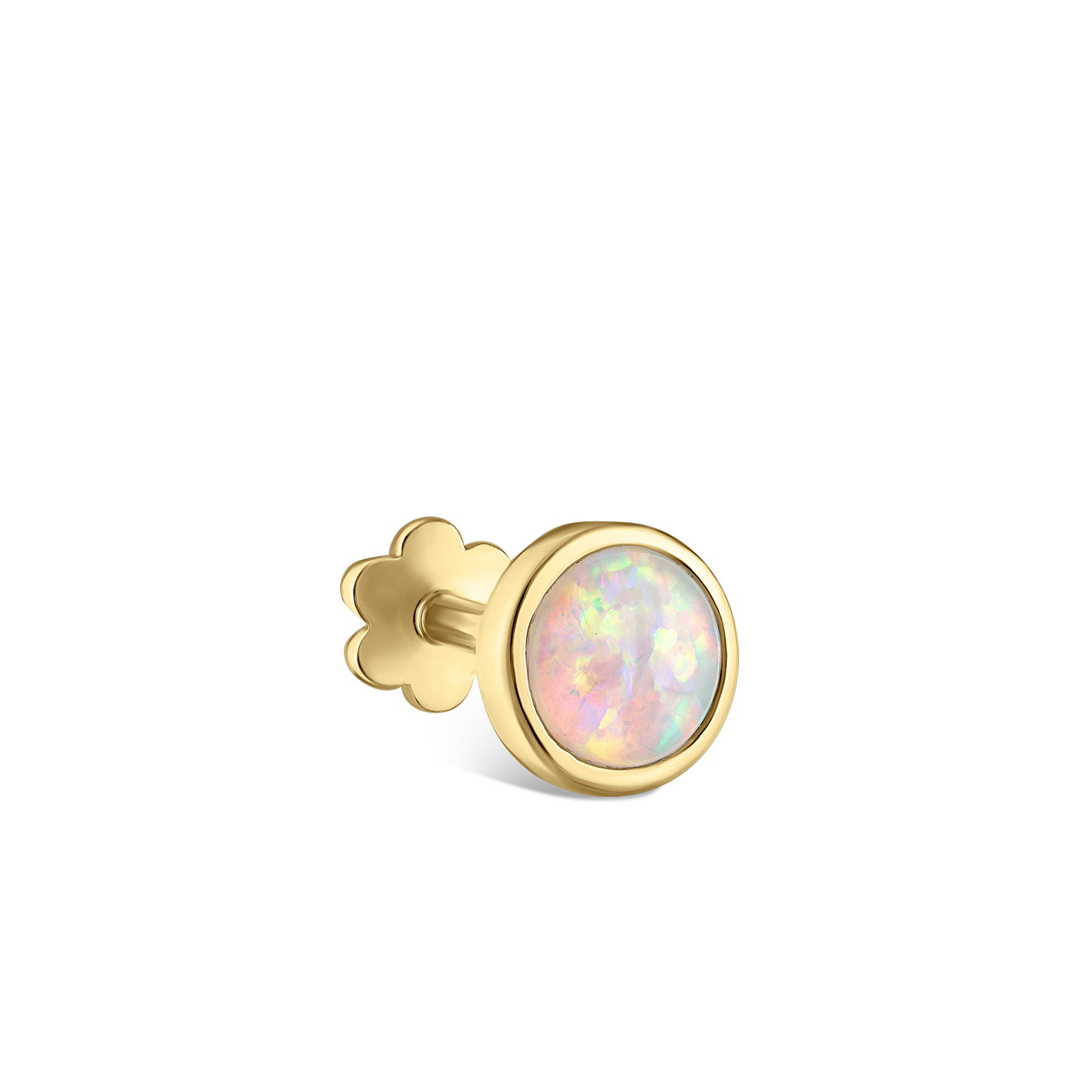 Opal Threaded Stud Earring