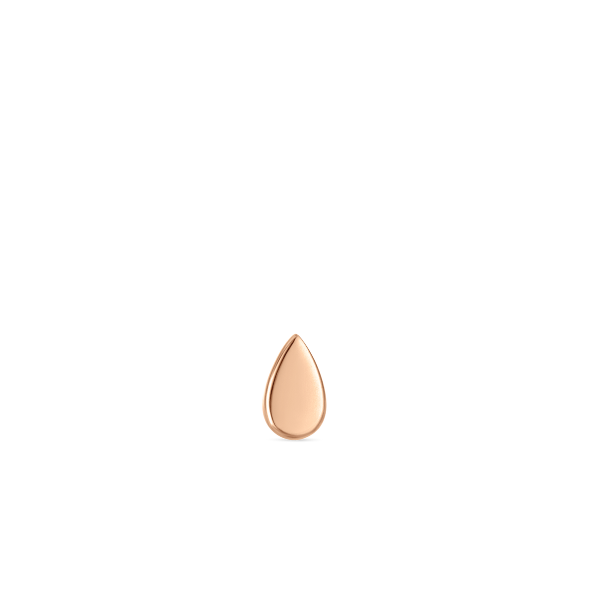 Plain Pear Shaped Threaded Stud Earring