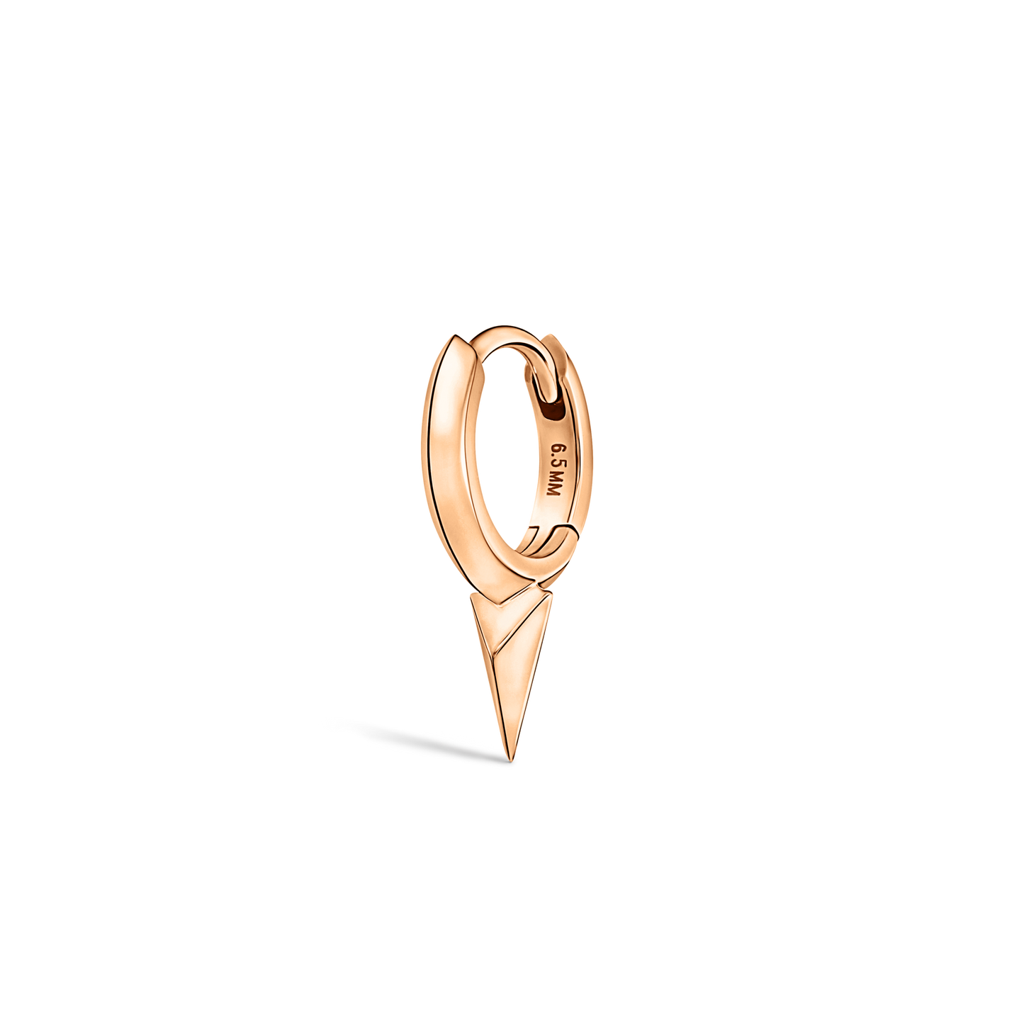 Faceted Single Short Spike Hoop Earring