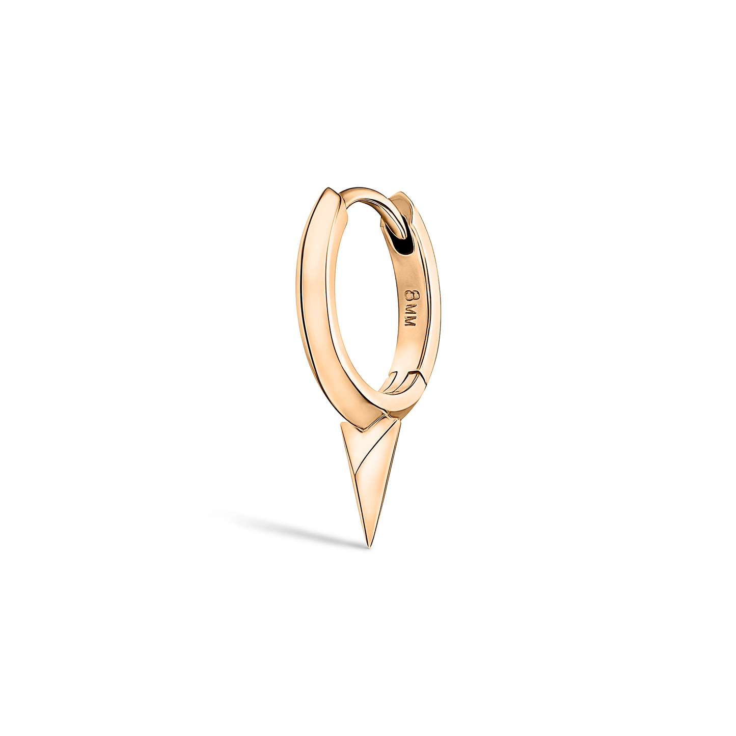 Faceted Single Short Spike Hoop Earring