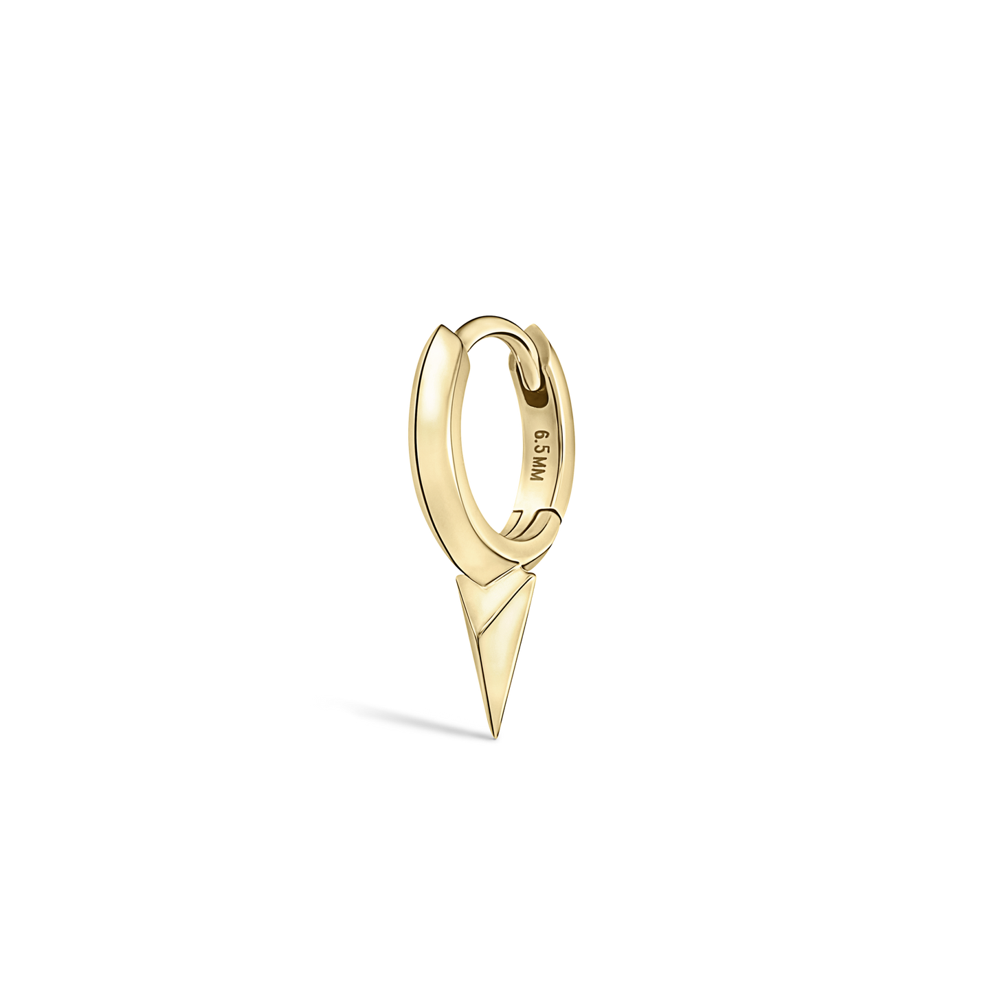 Faceted Single Short Spike Hoop Earring