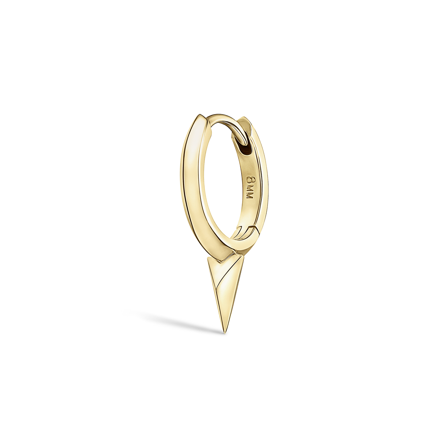 Faceted Single Short Spike Hoop Earring