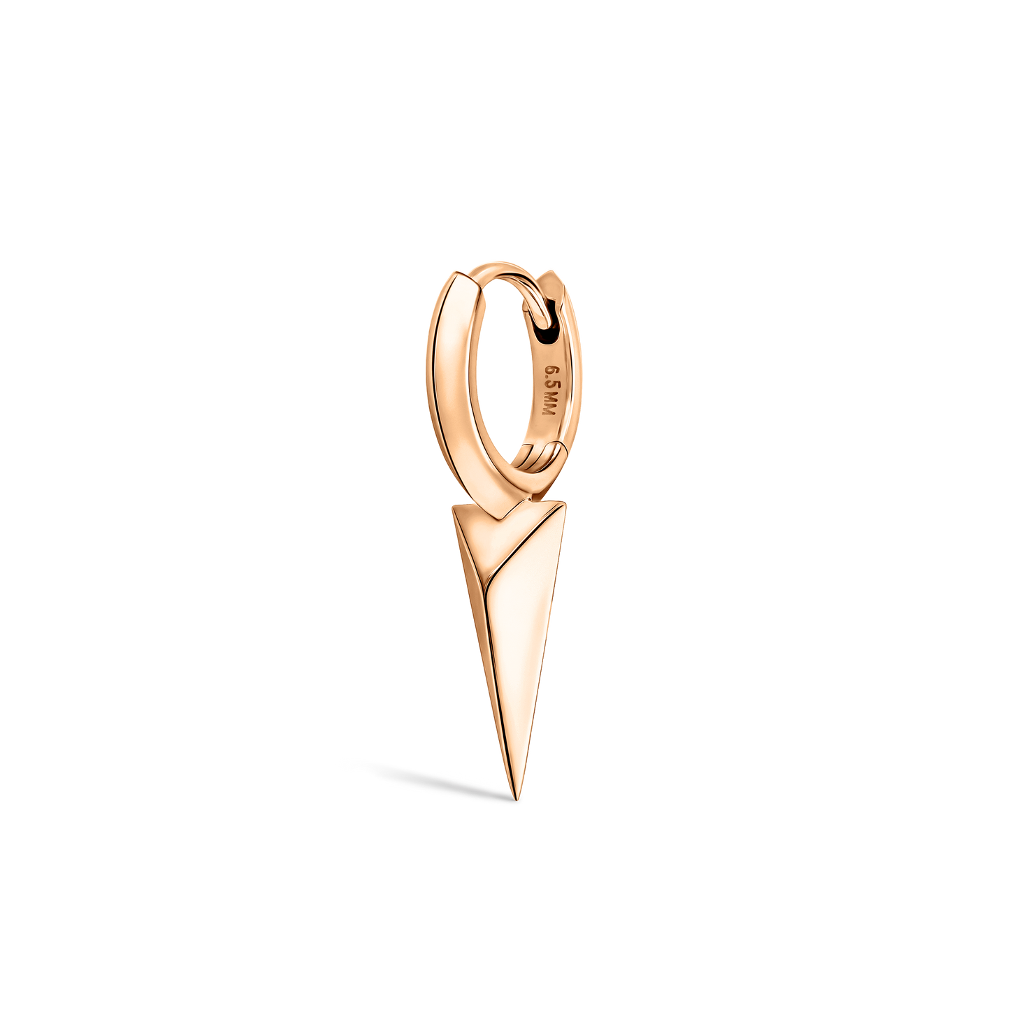 Faceted Single Long Spike Hoop Earring