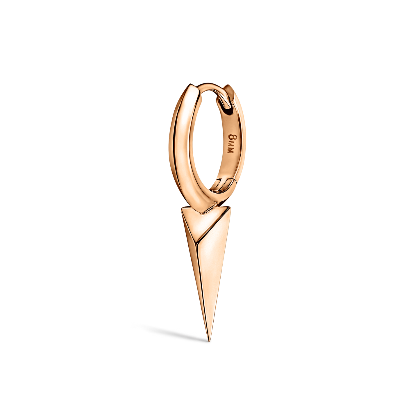 Faceted Single Long Spike Hoop Earring