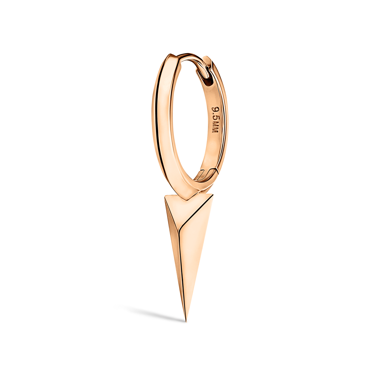 Faceted Single Long Spike Hoop Earring