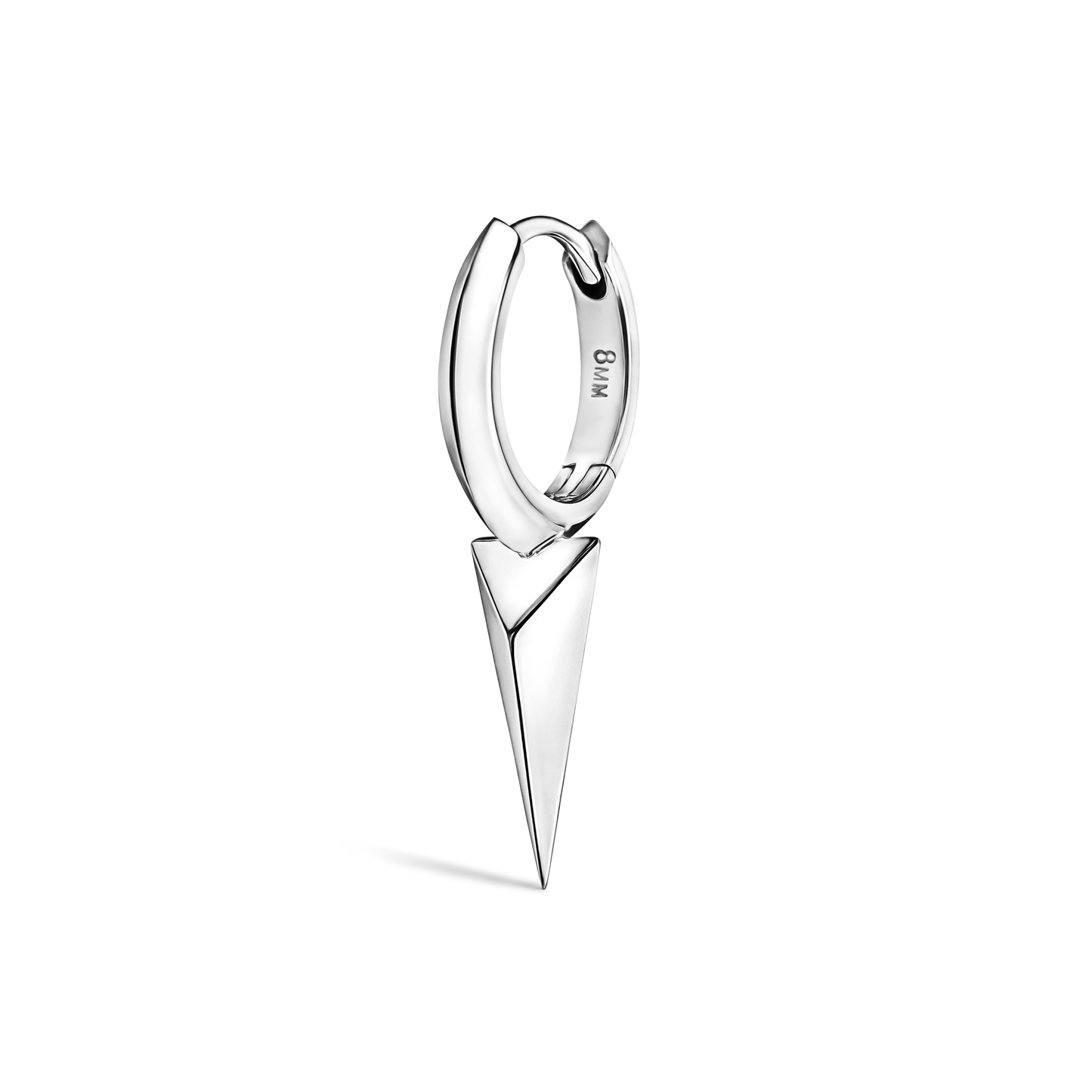 Faceted Single Long Spike Hoop Earring