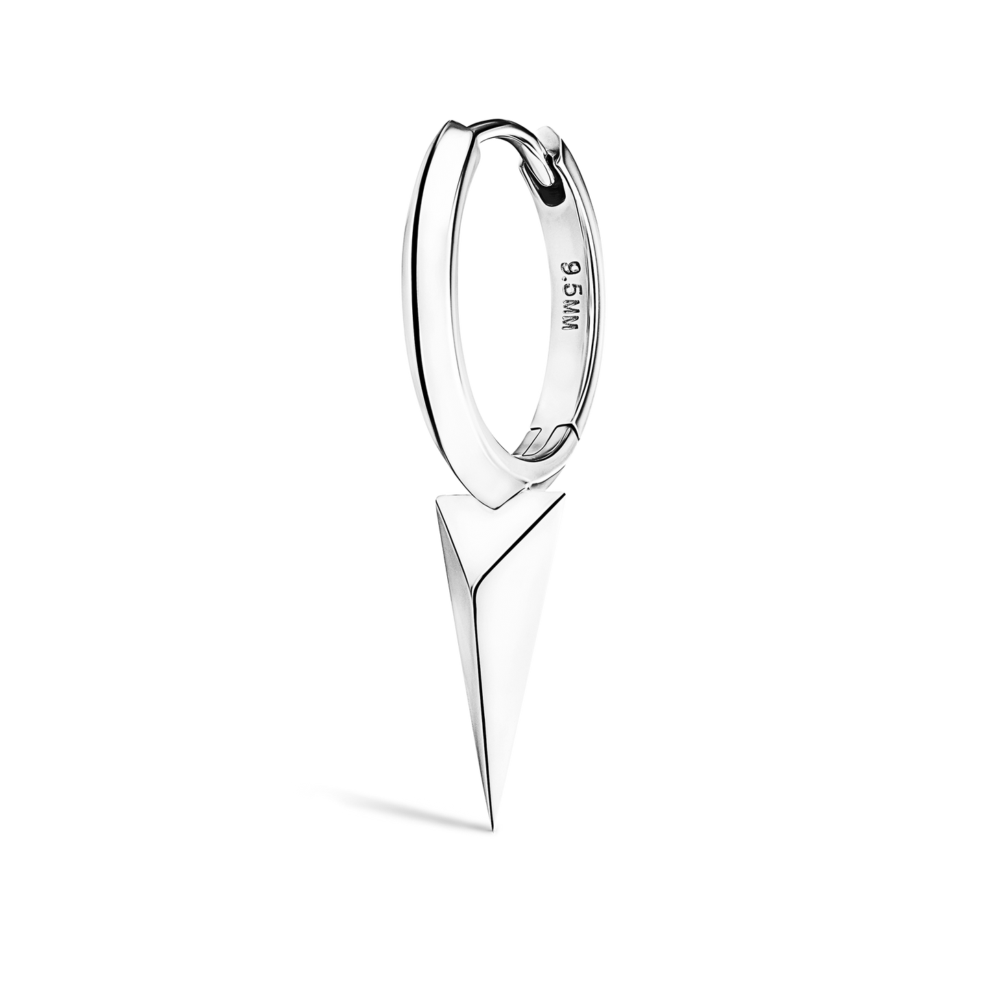 Faceted Single Long Spike Hoop Earring