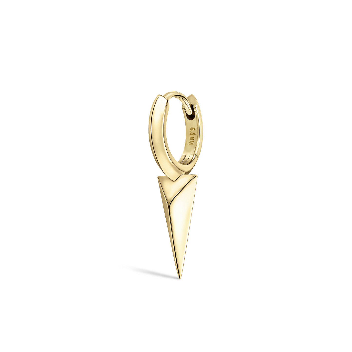 Faceted Single Long Spike Hoop Earring