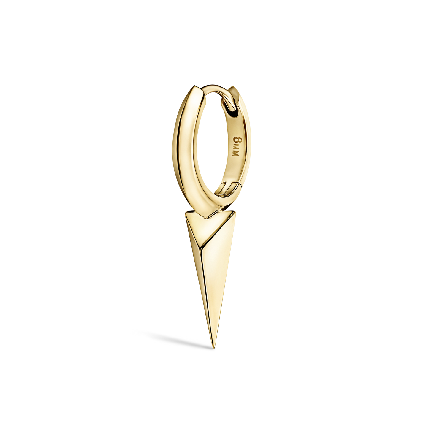 Faceted Single Long Spike Hoop Earring