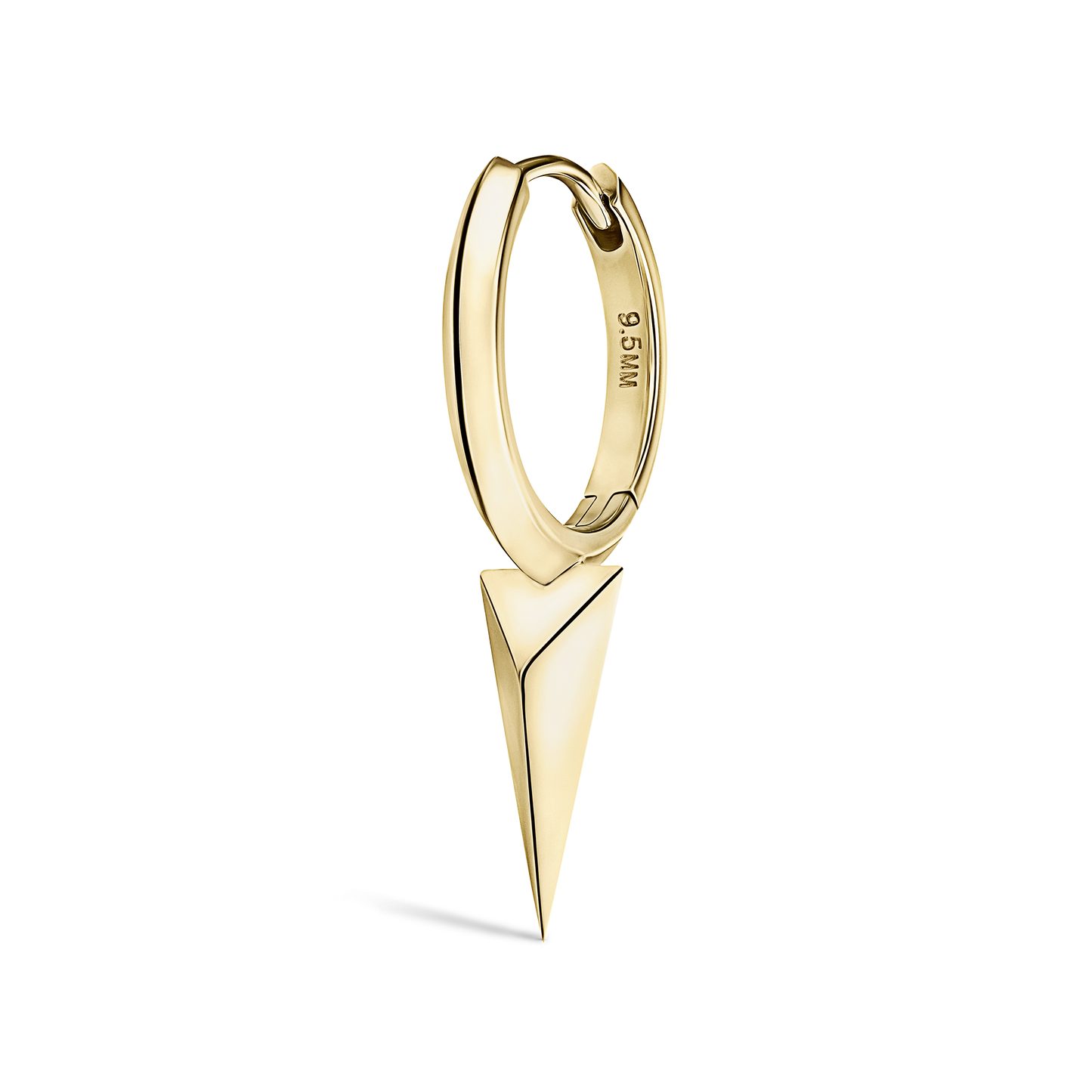 Faceted Single Long Spike Hoop Earring