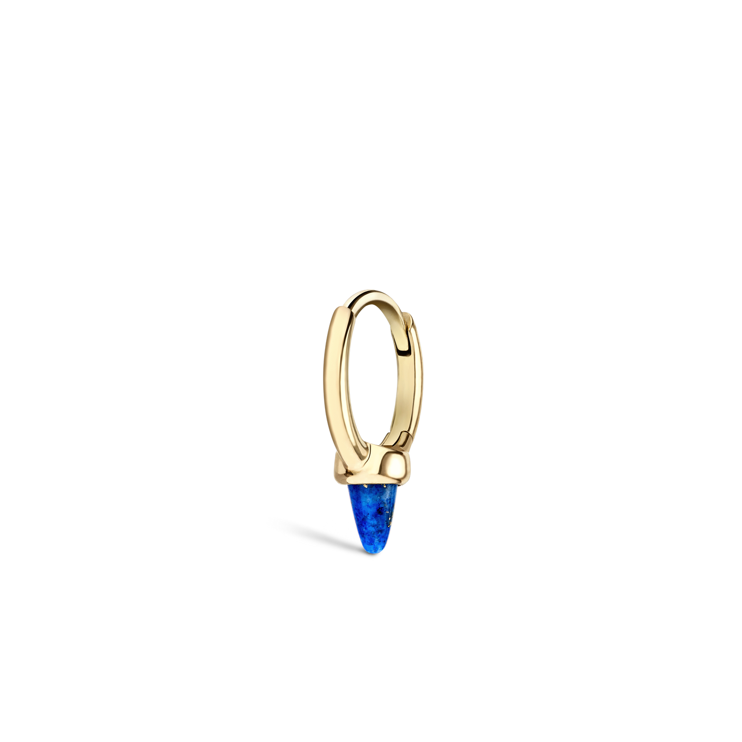 Lapis Single Short Spike Non-Rotating Earring (Non-Rotating)