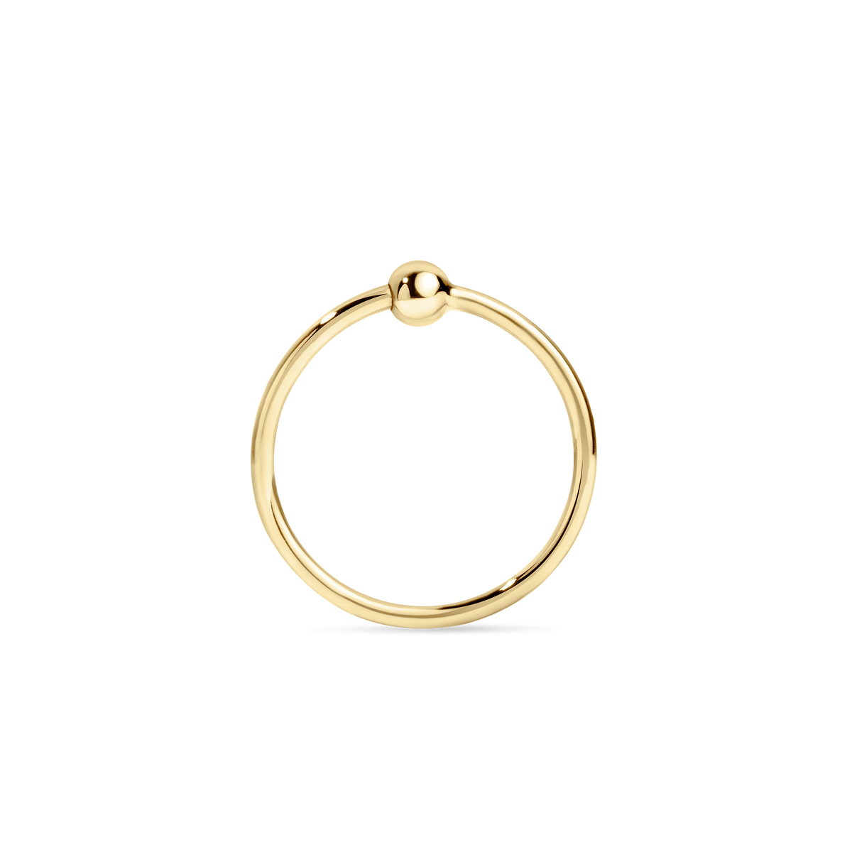 Fixed Gold Ball Ring