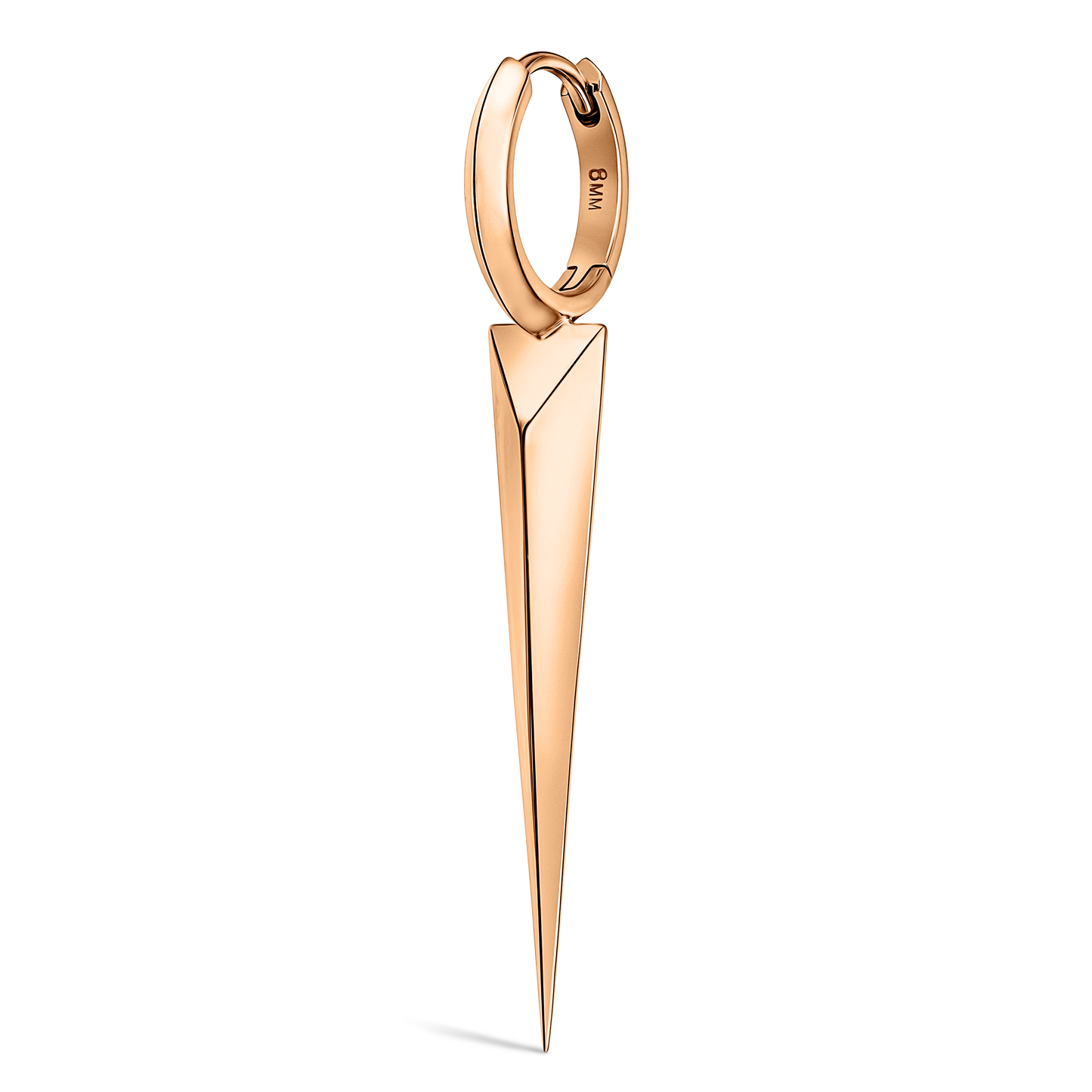 Faceted Grand Spike Hoop Earring