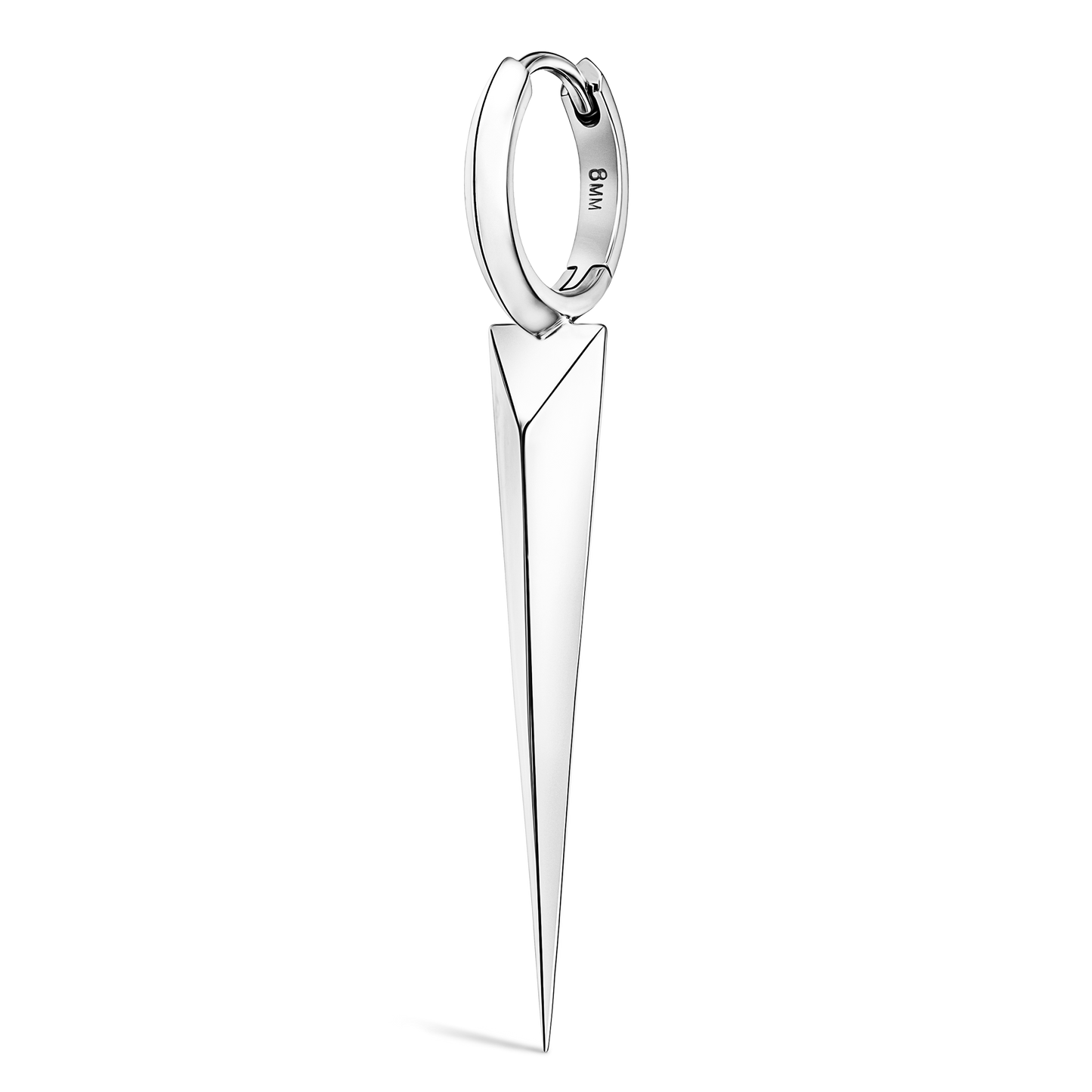 Faceted Grand Spike Hoop Earring