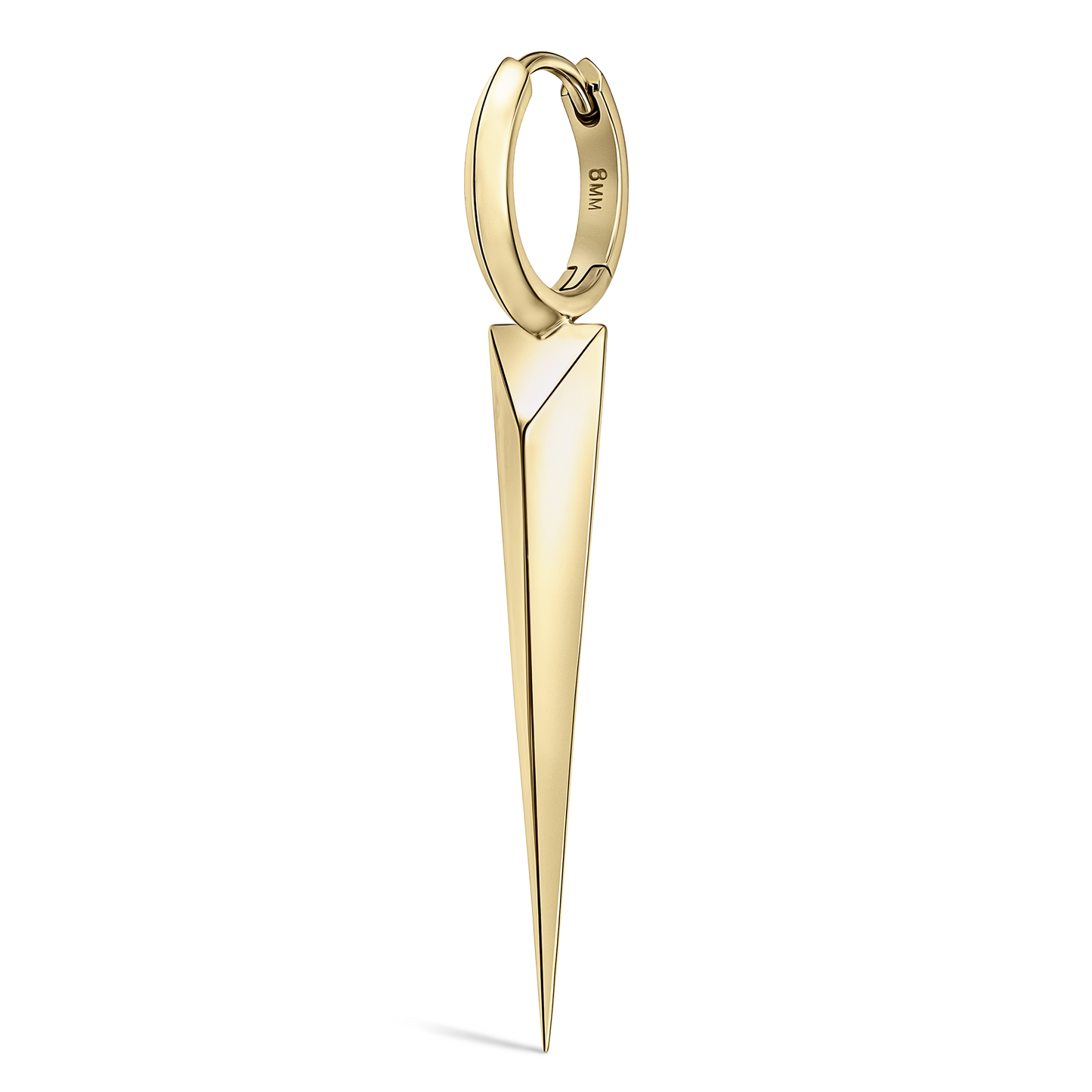 Faceted Grand Spike Hoop Earring
