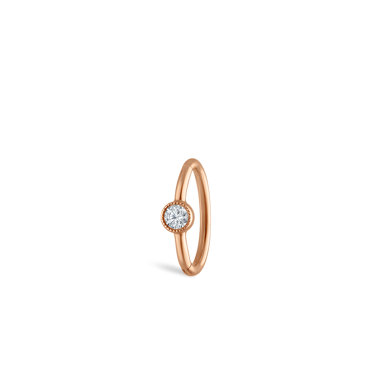 Scalloped Diamond Hoop Earring