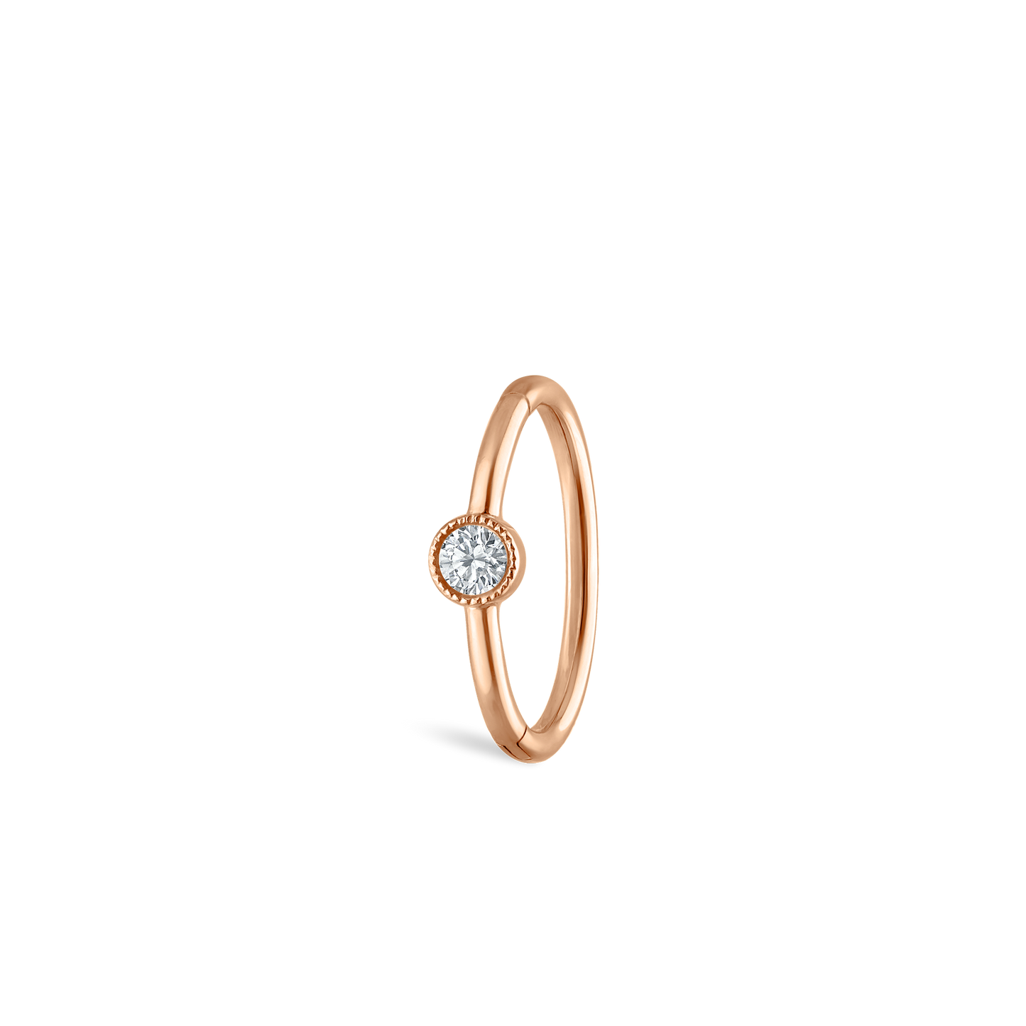 Scalloped Diamond Hoop Earring