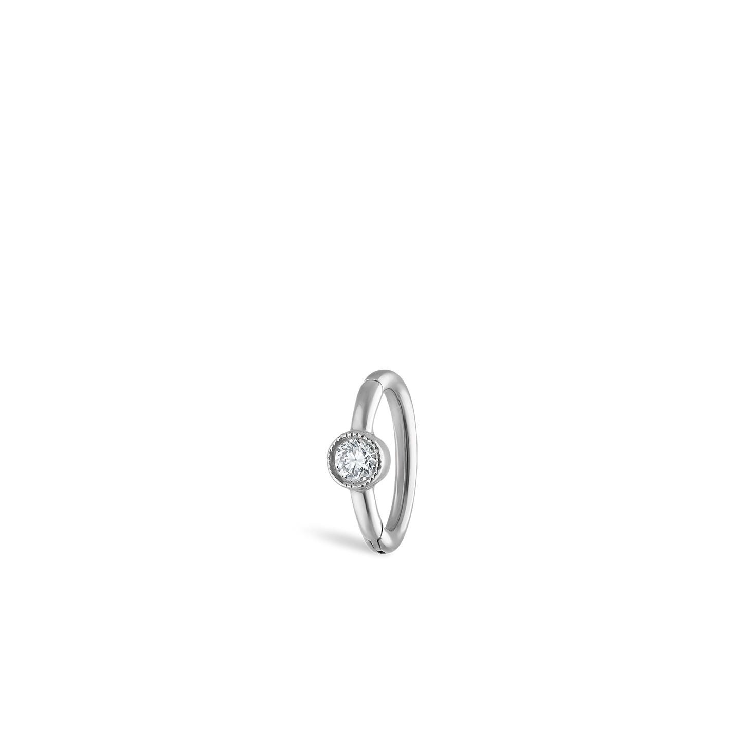 Scalloped Diamond Hoop Earring
