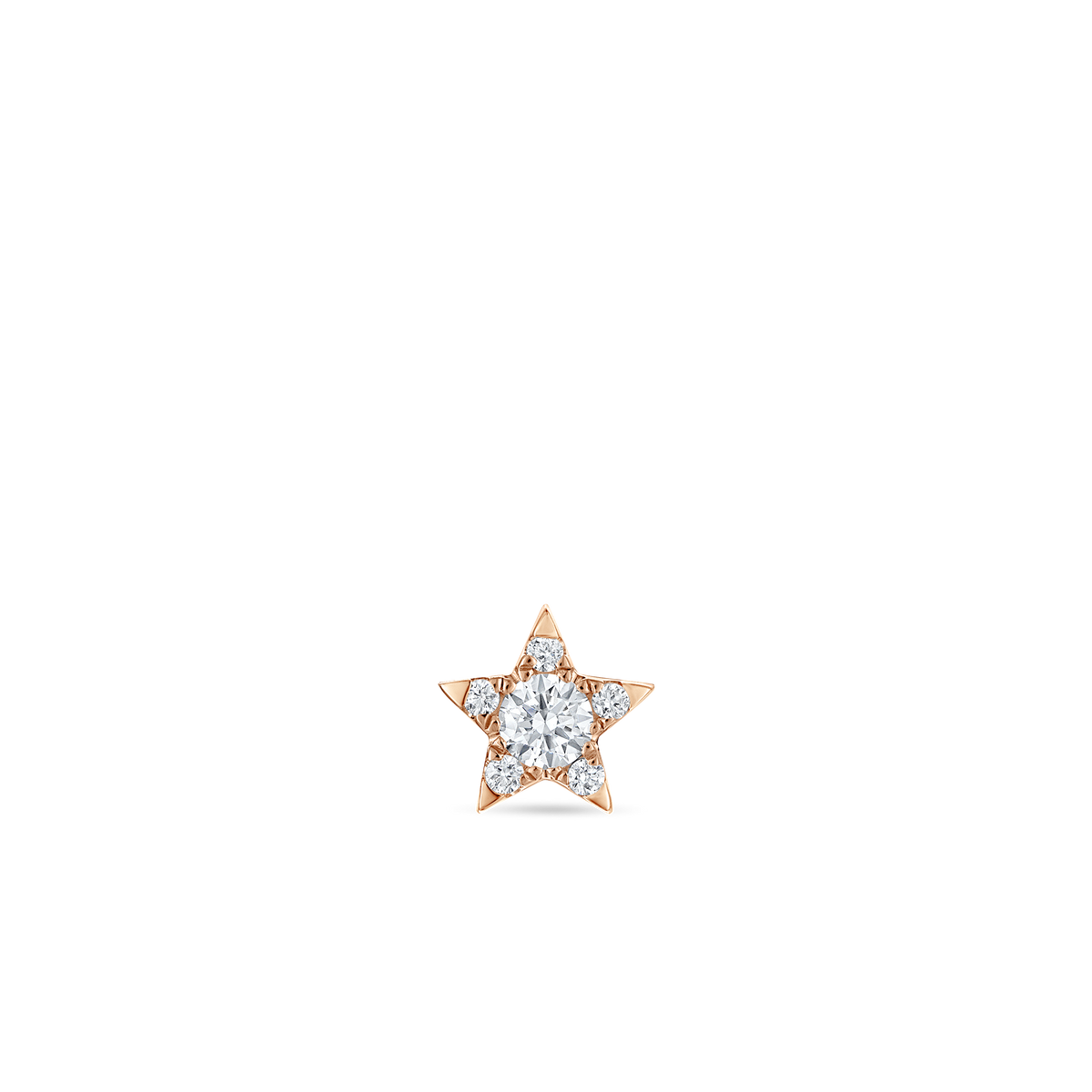 Diamond Star Threaded Stud Earring