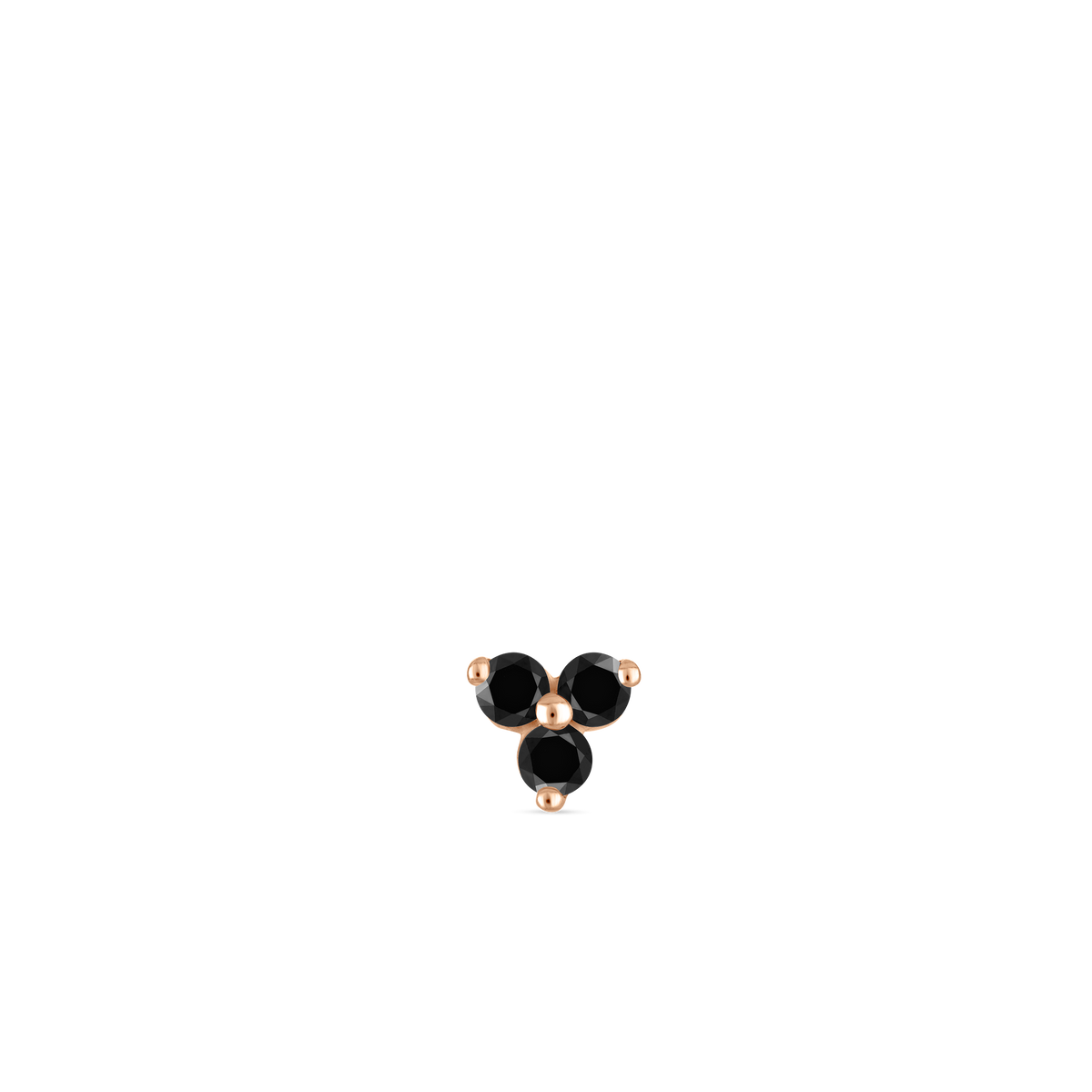 Black Diamond Trinity Threaded Stud Earring
