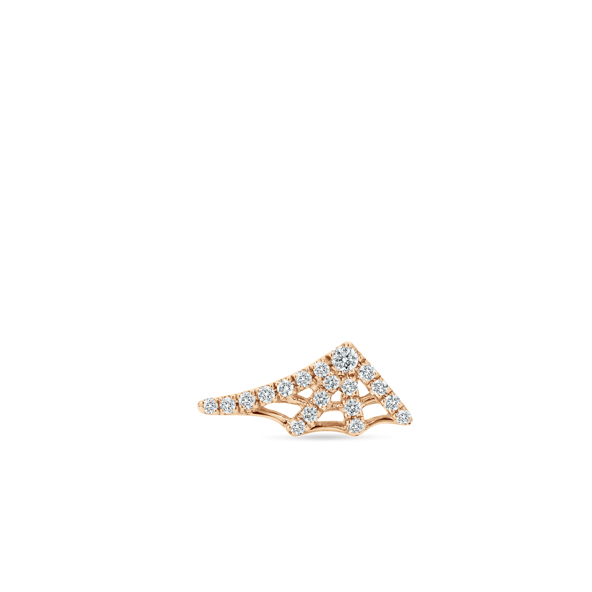 Diamond Web Threaded Stud Earring