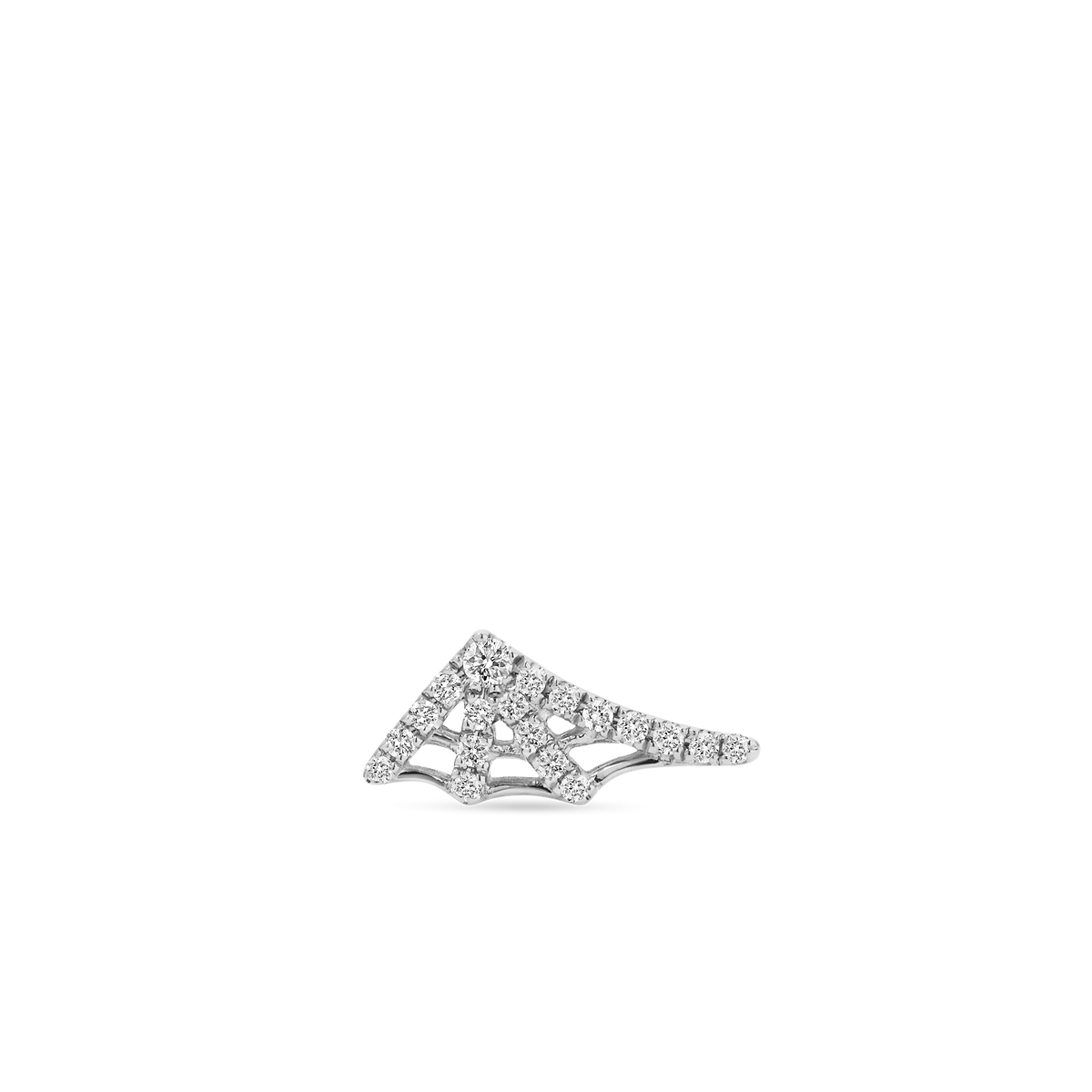 Diamond Web Threaded Stud Earring